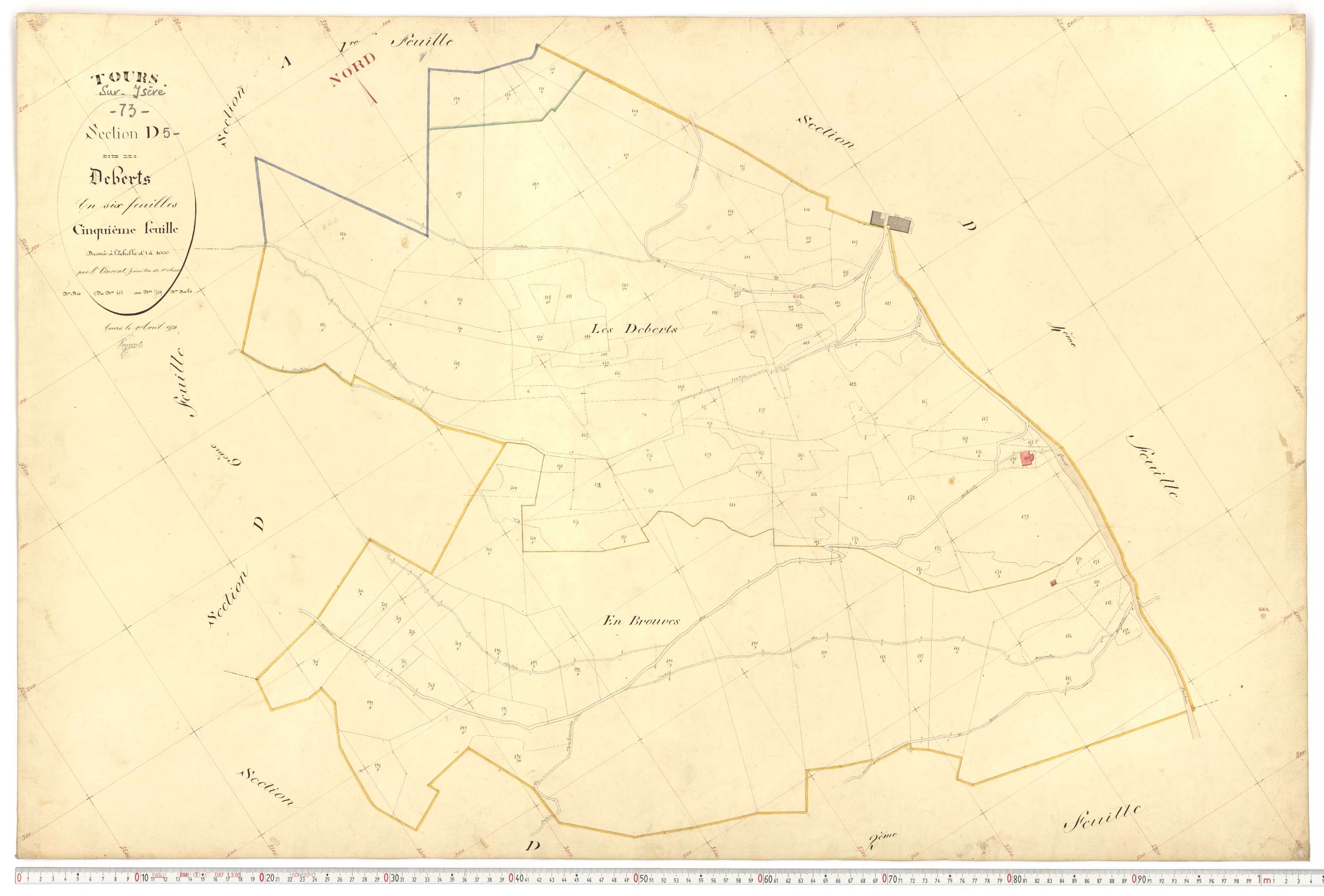Tours-en-Savoie - Plans cadastraux du premier cadastre français.