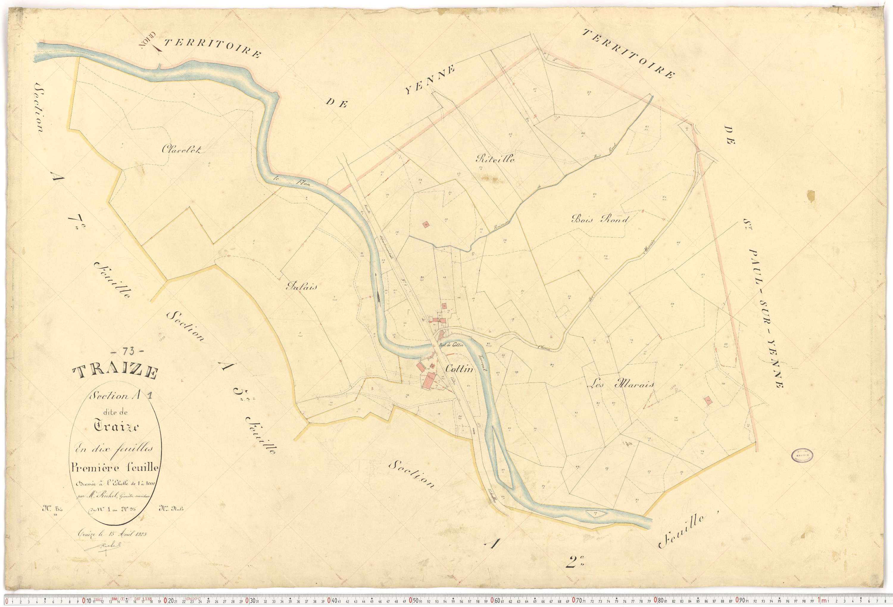 Traize - Plans cadastraux du premier cadastre français.