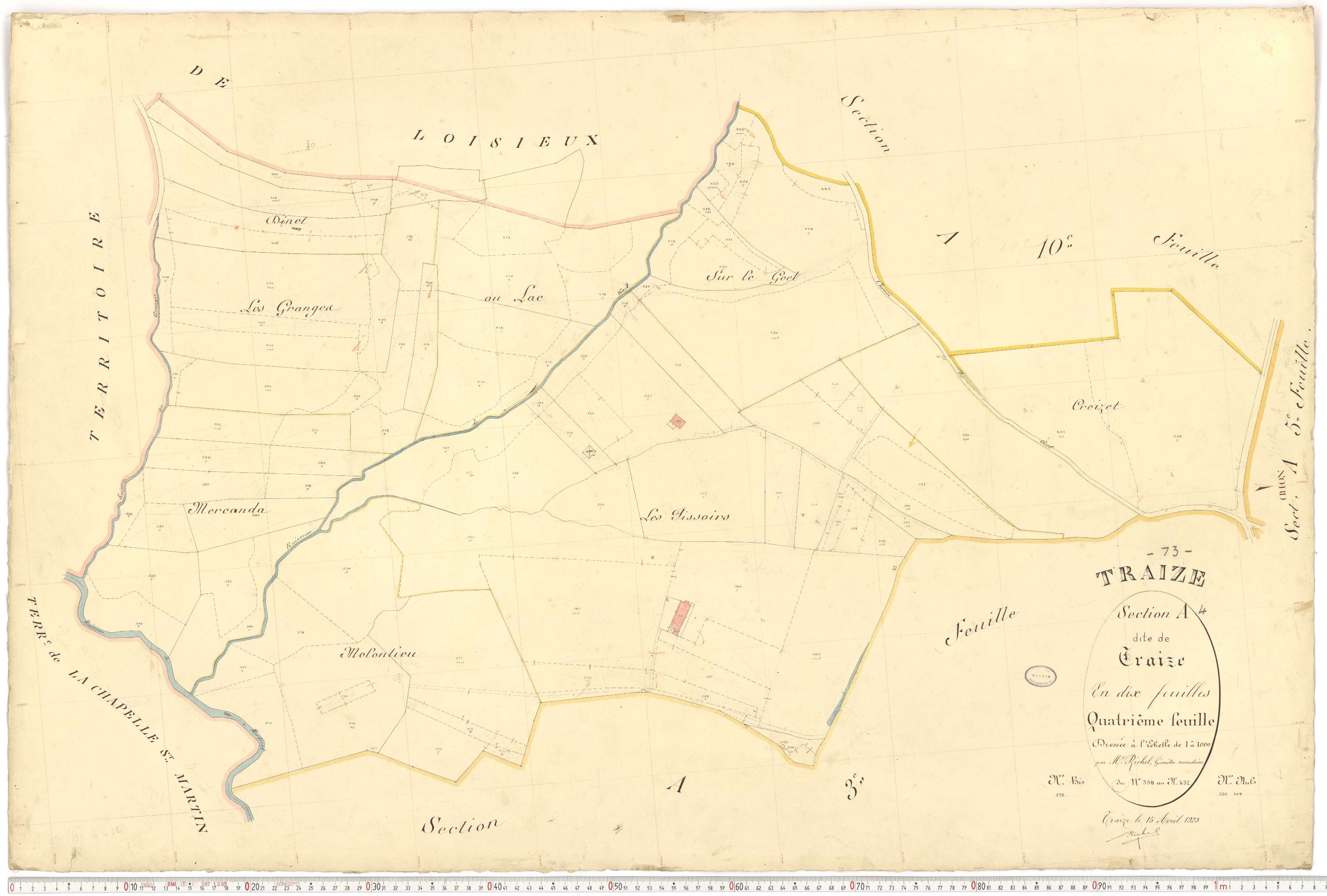 Traize - Plans cadastraux du premier cadastre français.