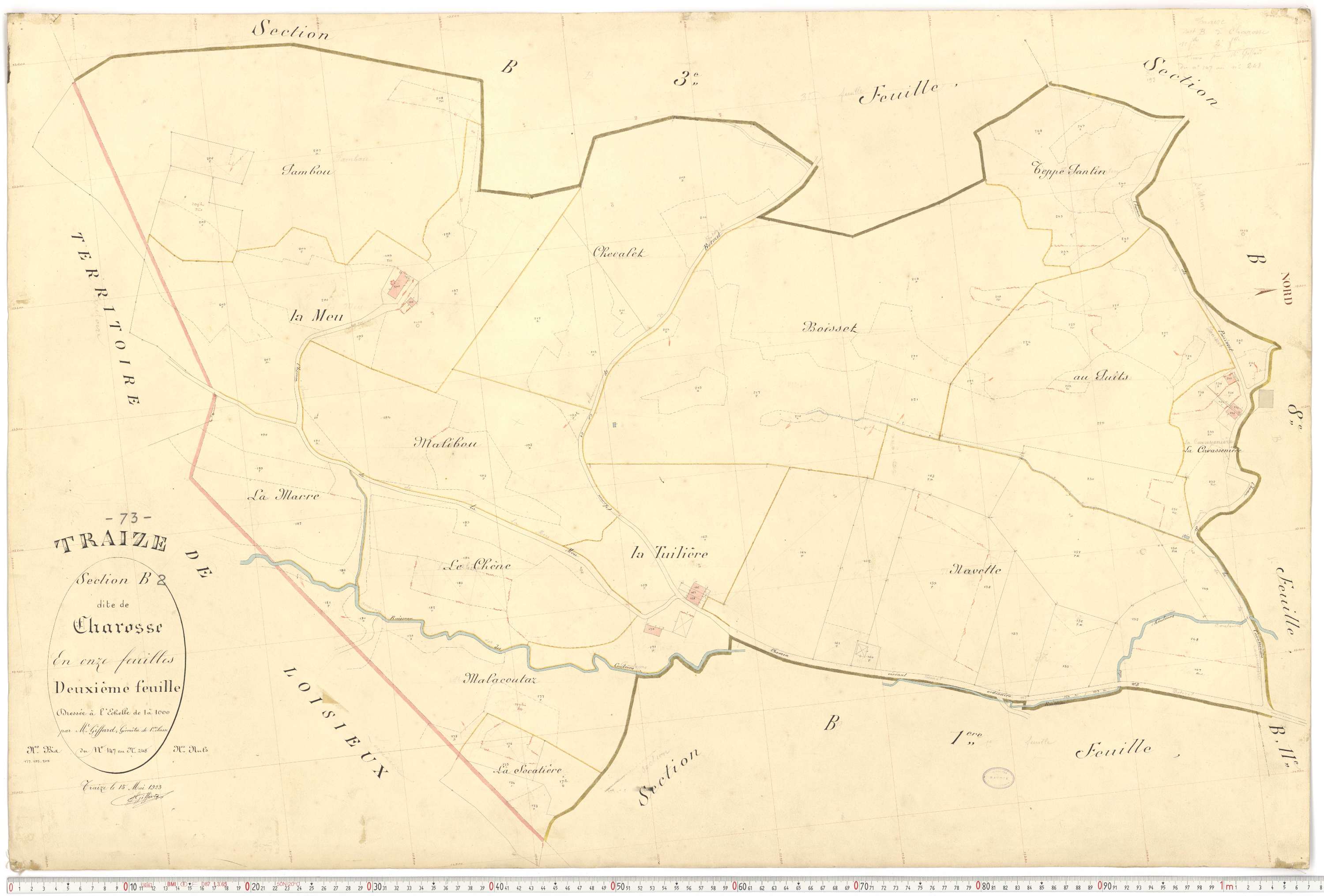 Traize - Plans cadastraux du premier cadastre français.