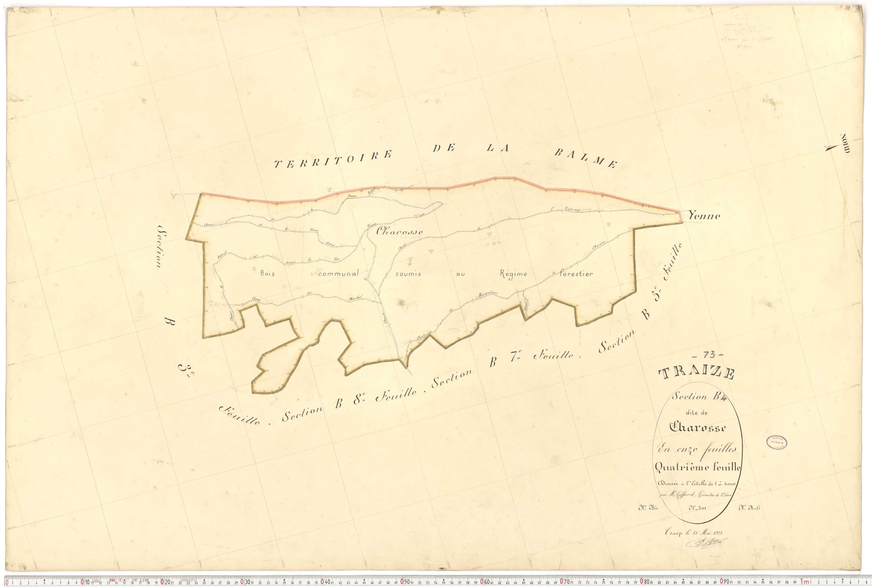 Traize - Plans cadastraux du premier cadastre français.