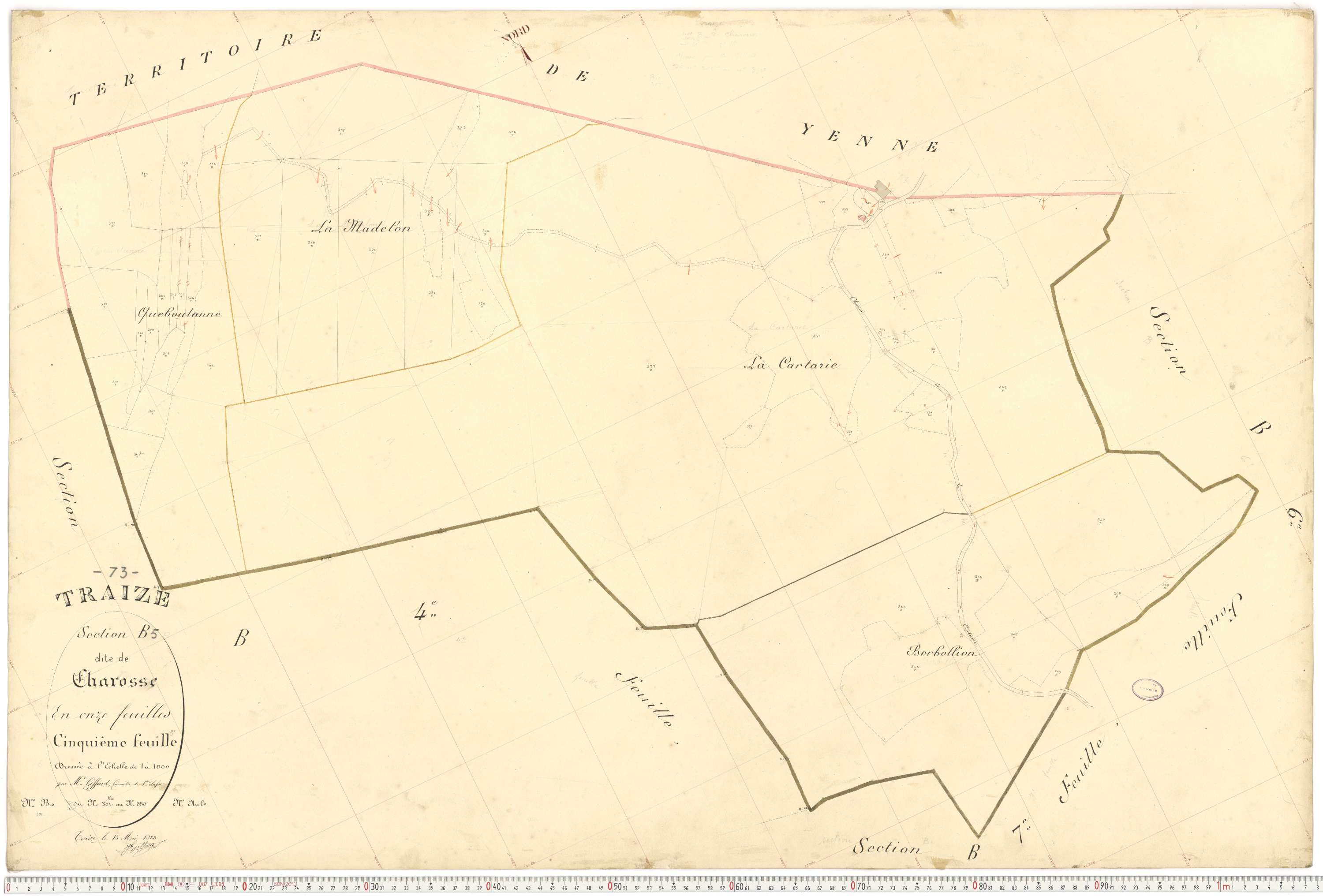 Traize - Plans cadastraux du premier cadastre français.