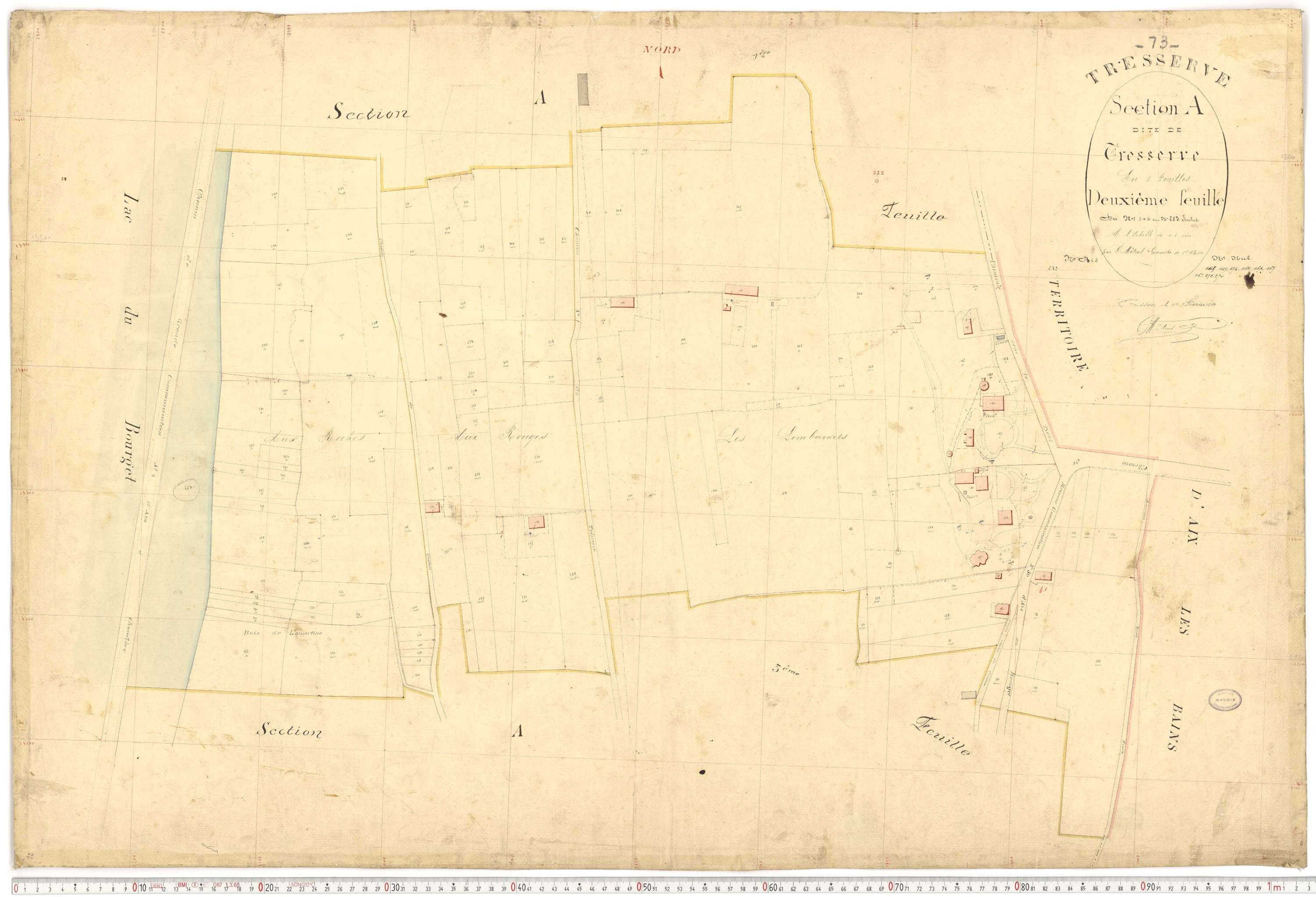 Tresserve - Plans cadastraux du premier cadastre français.