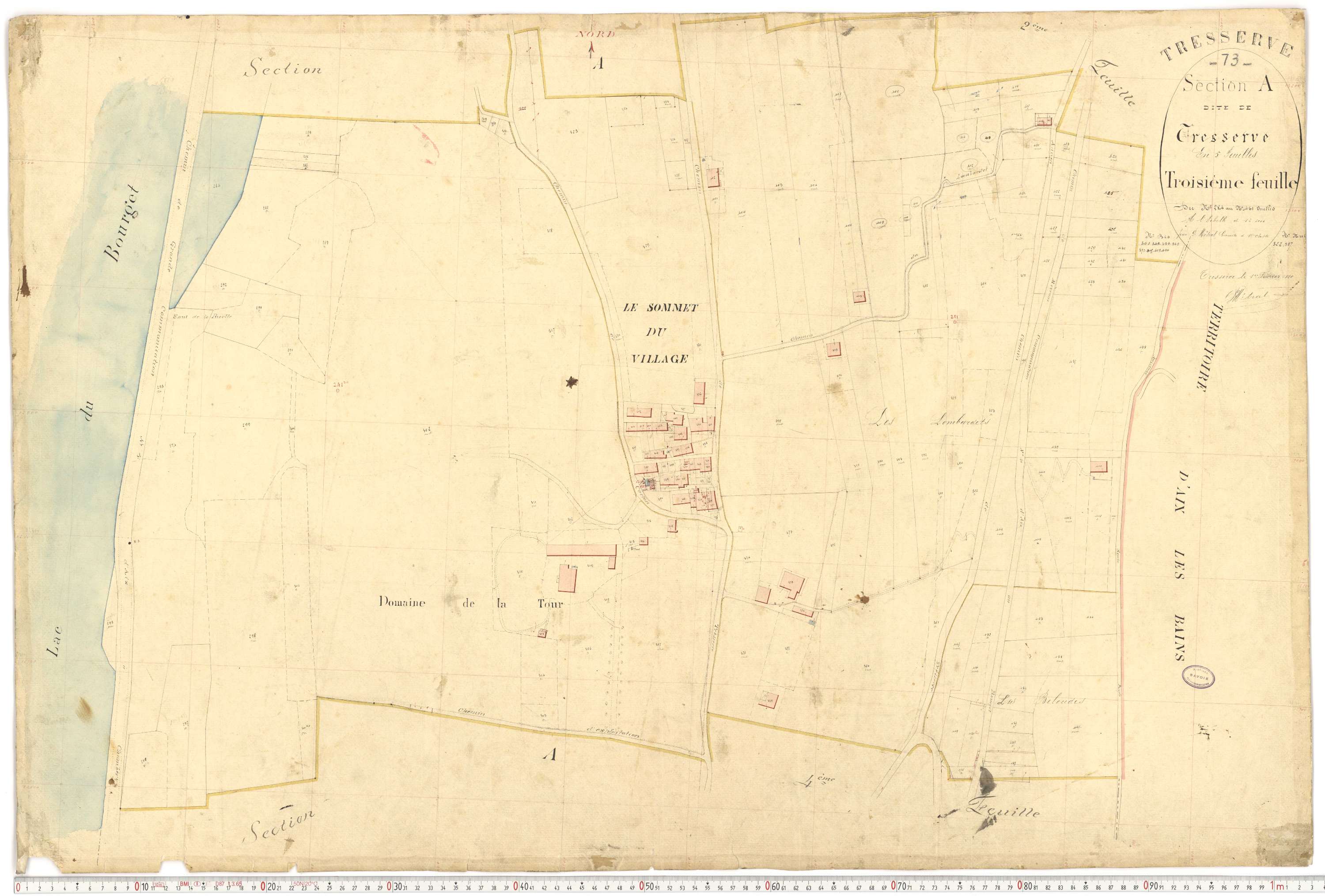 Tresserve - Plans cadastraux du premier cadastre français.