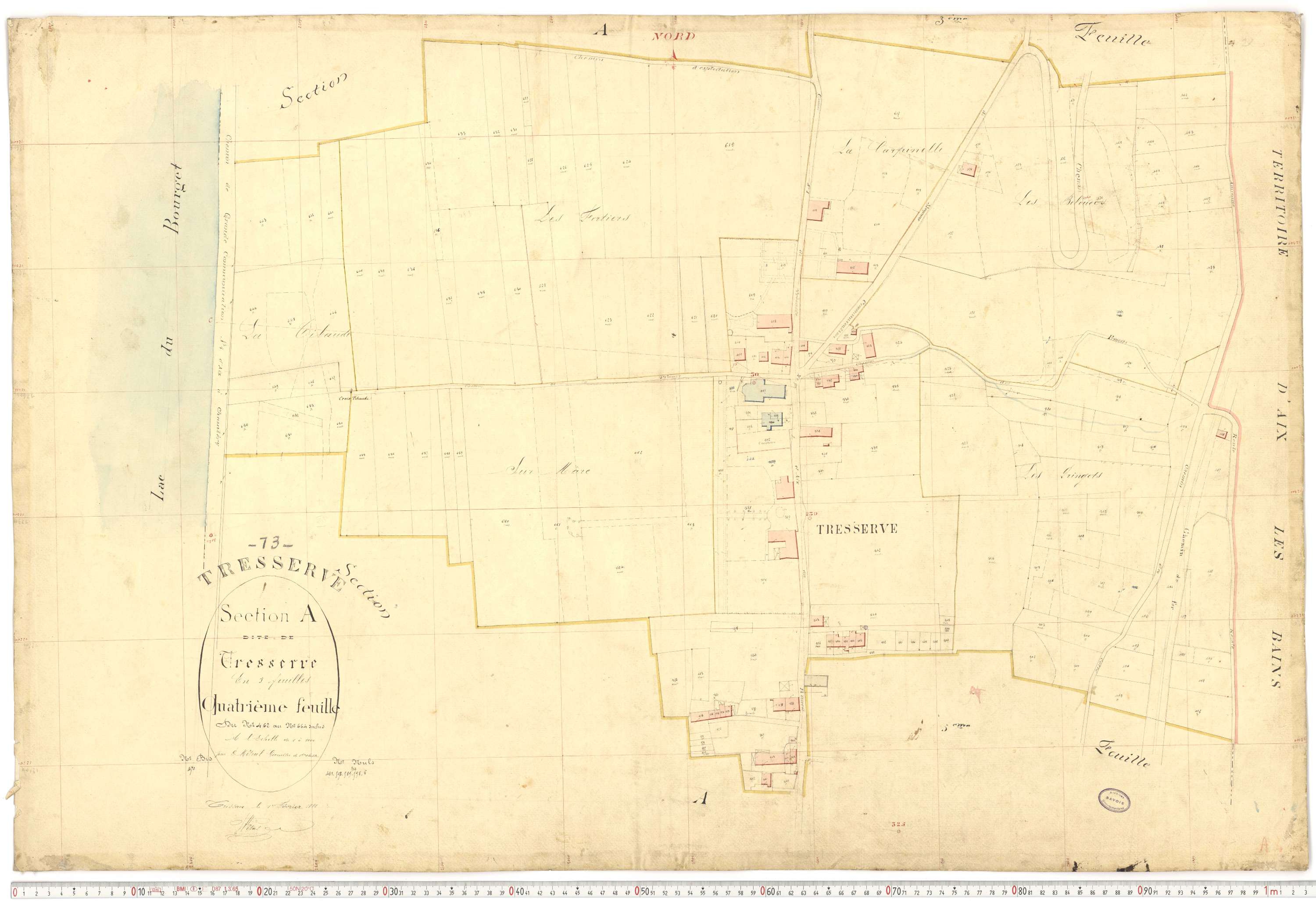 Tresserve - Plans cadastraux du premier cadastre français.