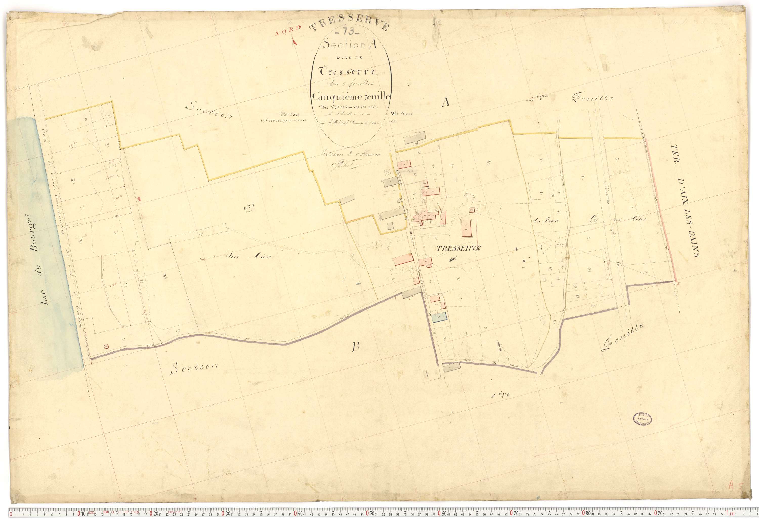Tresserve - Plans cadastraux du premier cadastre français.