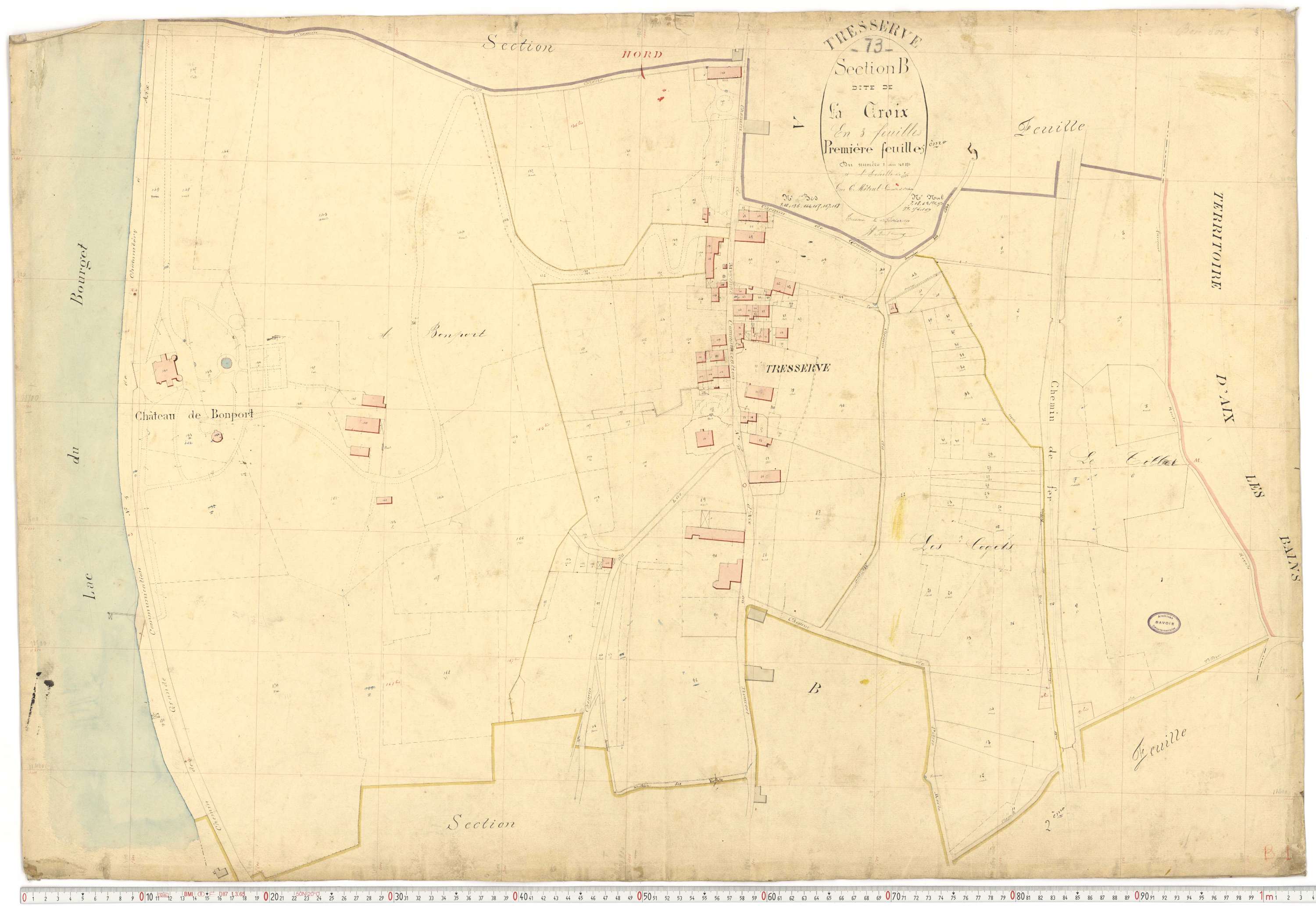 Tresserve - Plans cadastraux du premier cadastre français.