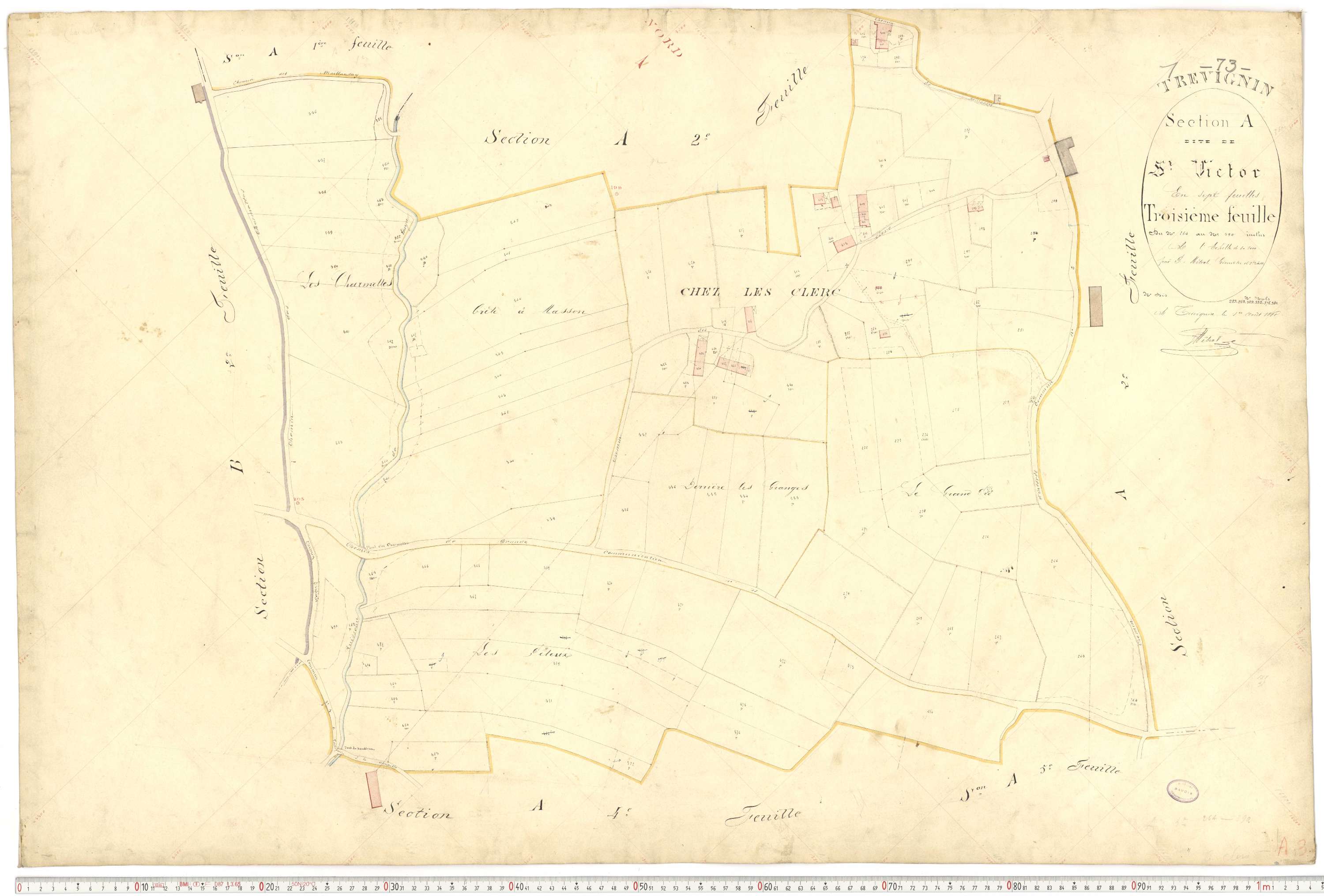 Trévignin - Plans cadastraux du premier cadastre français.