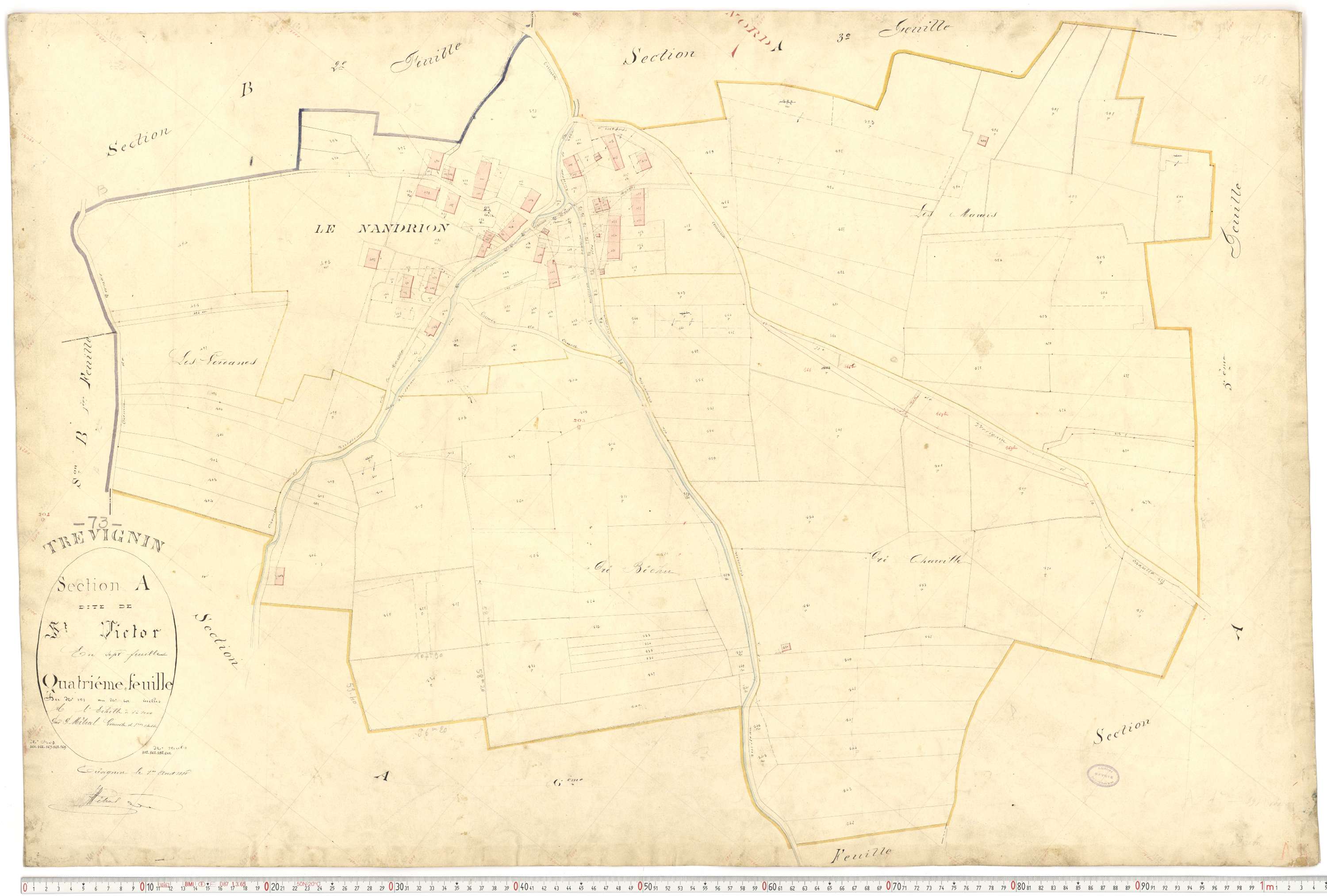 Trévignin - Plans cadastraux du premier cadastre français.