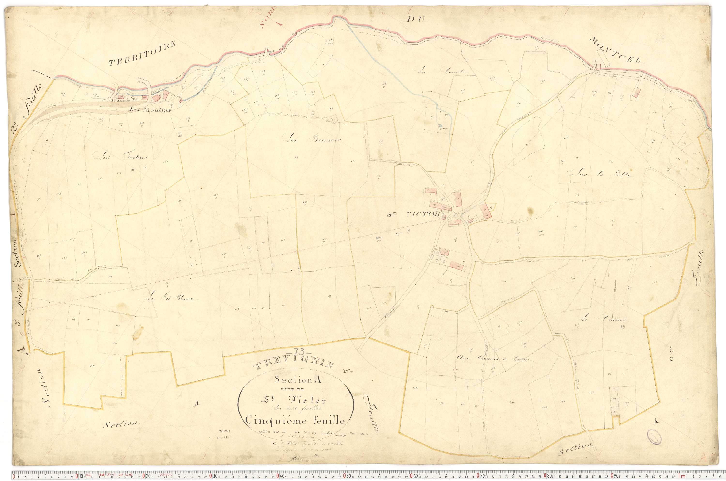 Trévignin - Plans cadastraux du premier cadastre français.