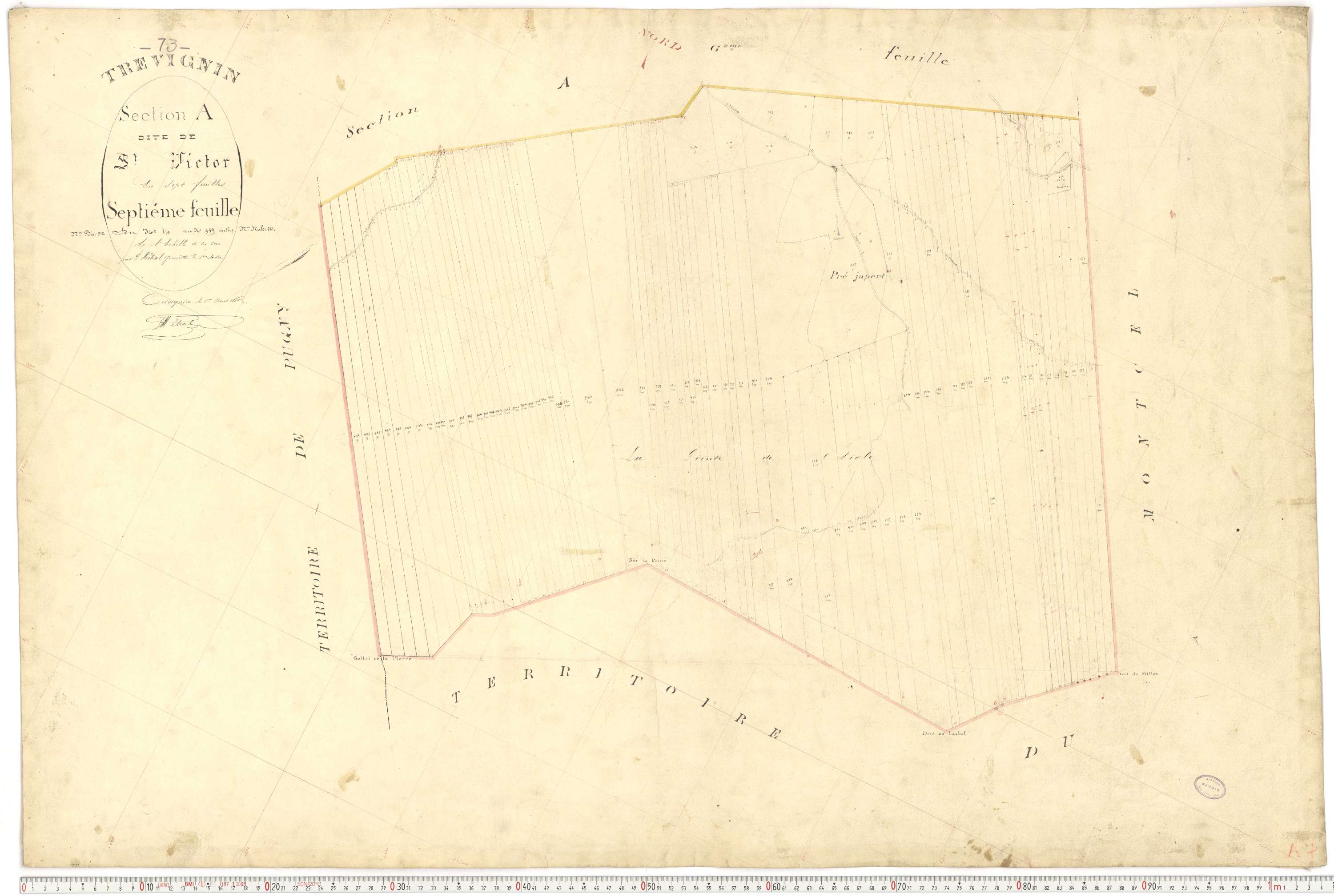 Trévignin - Plans cadastraux du premier cadastre français.