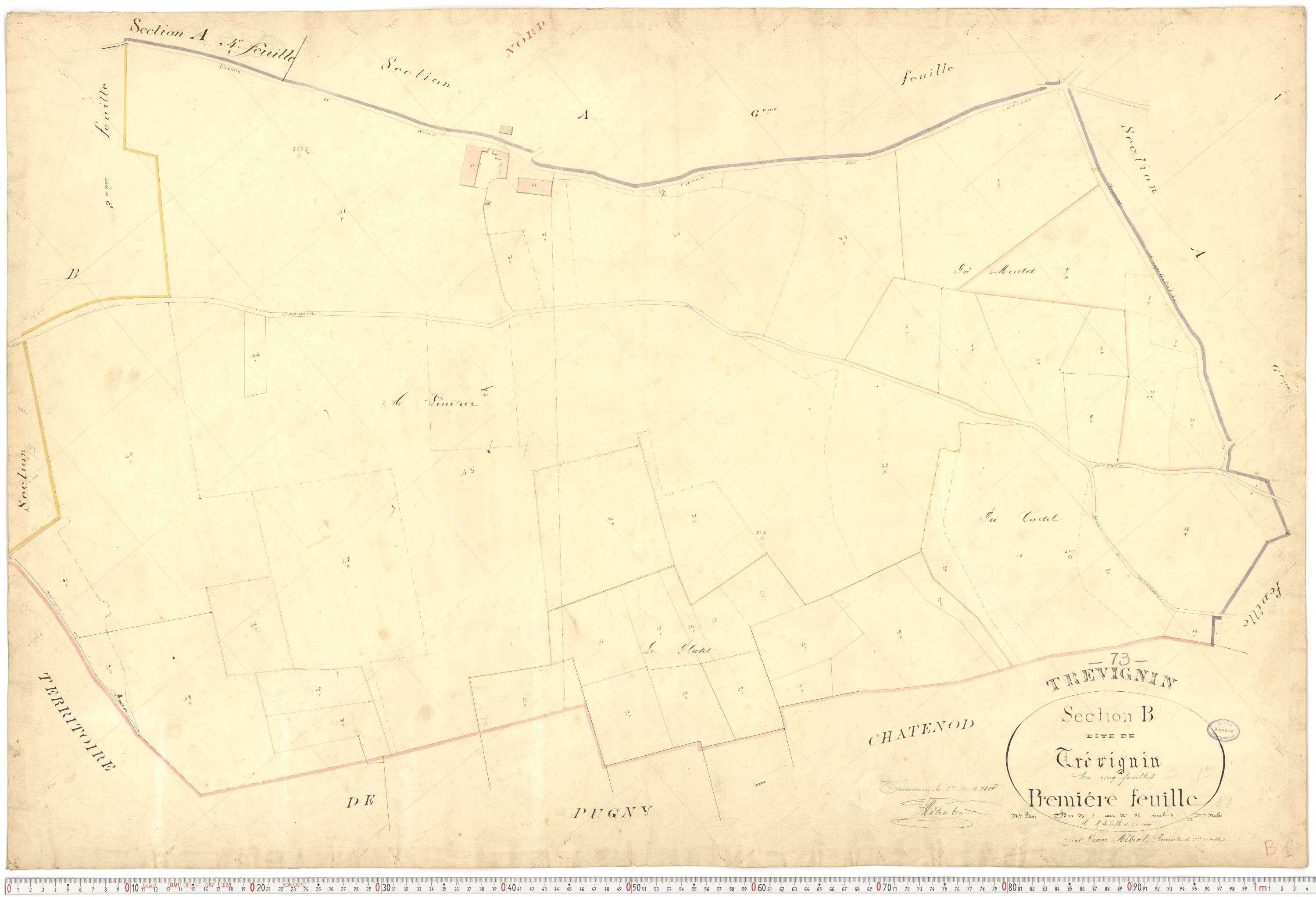 Trévignin - Plans cadastraux du premier cadastre français.