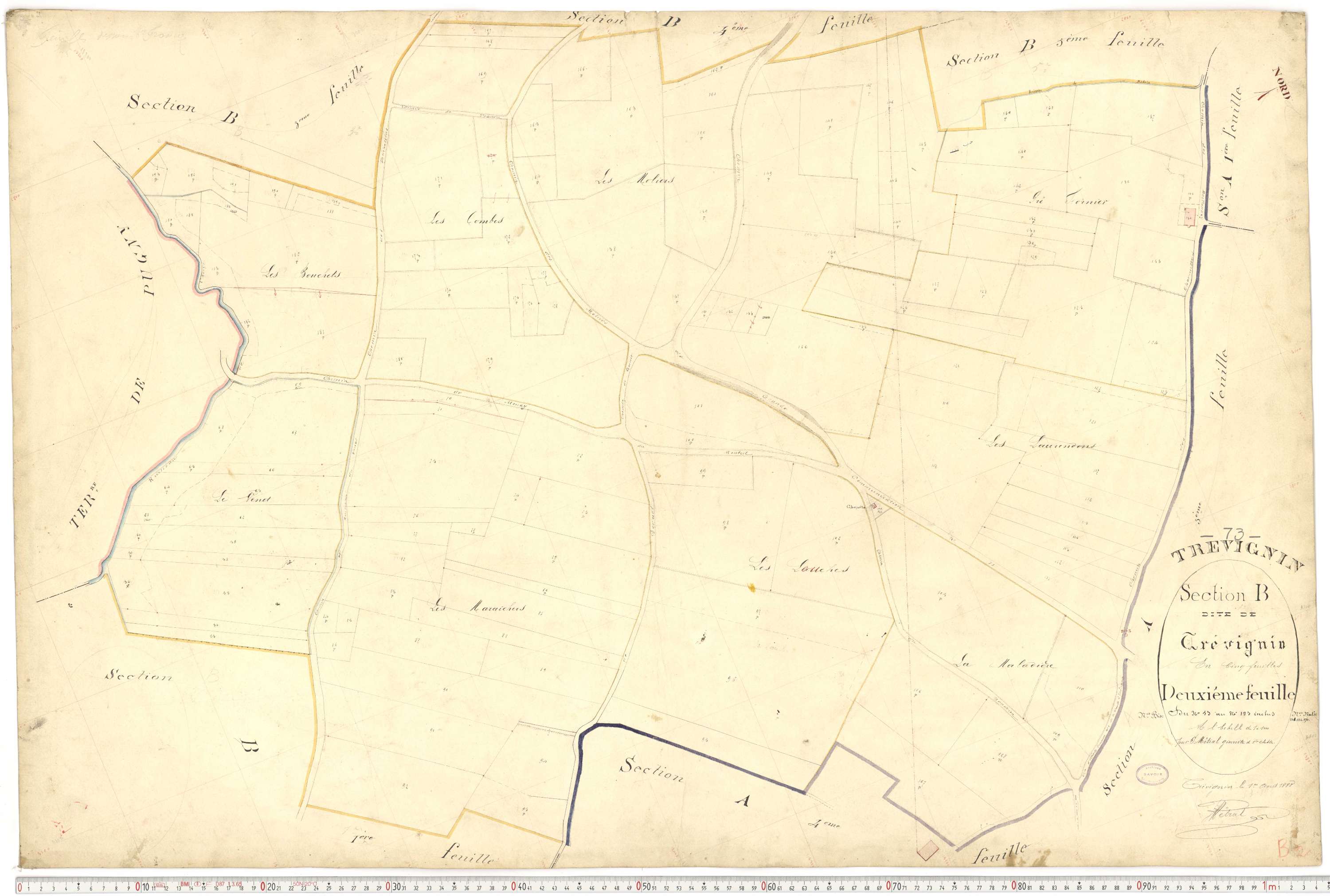 Trévignin - Plans cadastraux du premier cadastre français.