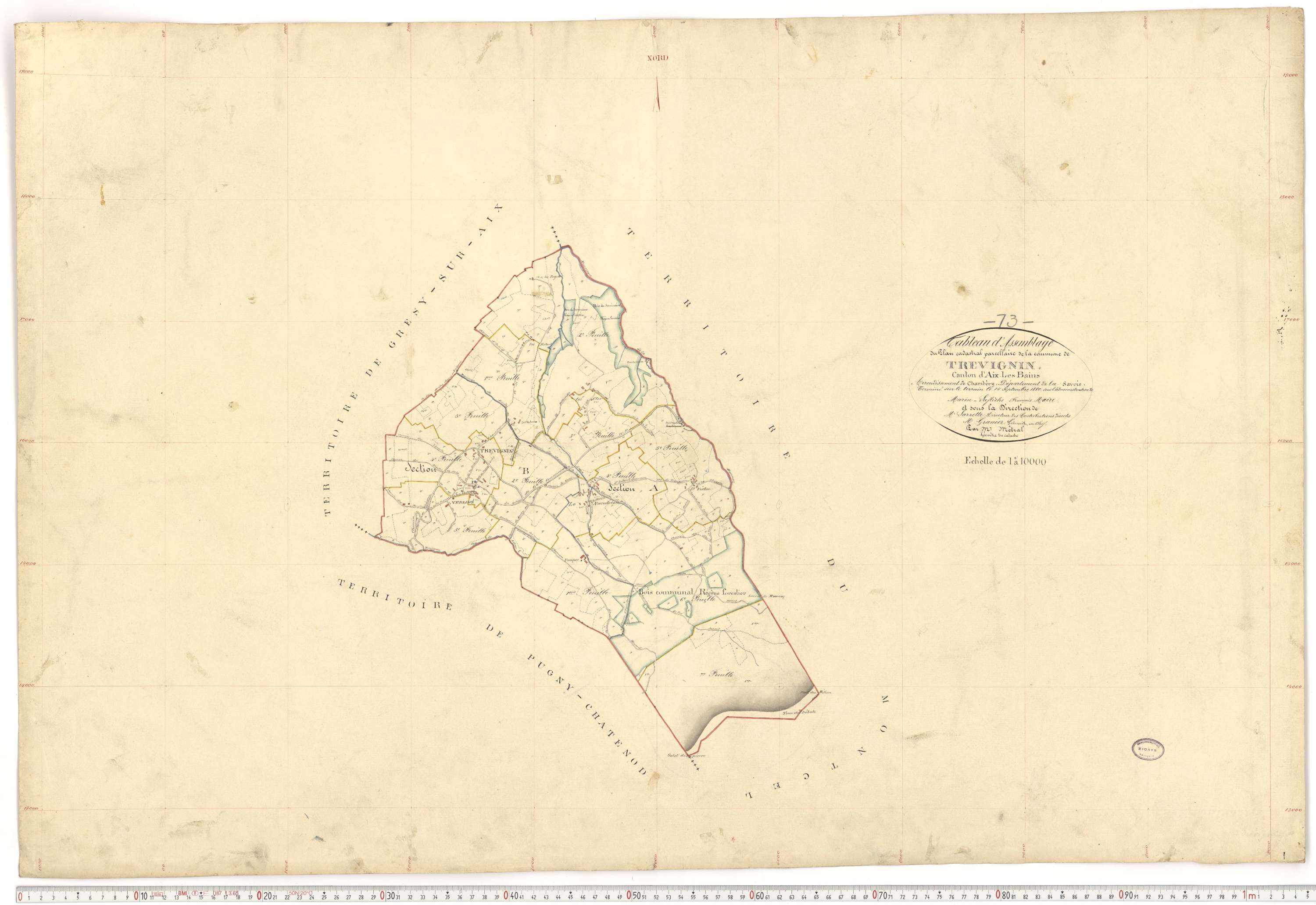 Trévignin - Plans cadastraux du premier cadastre français.
