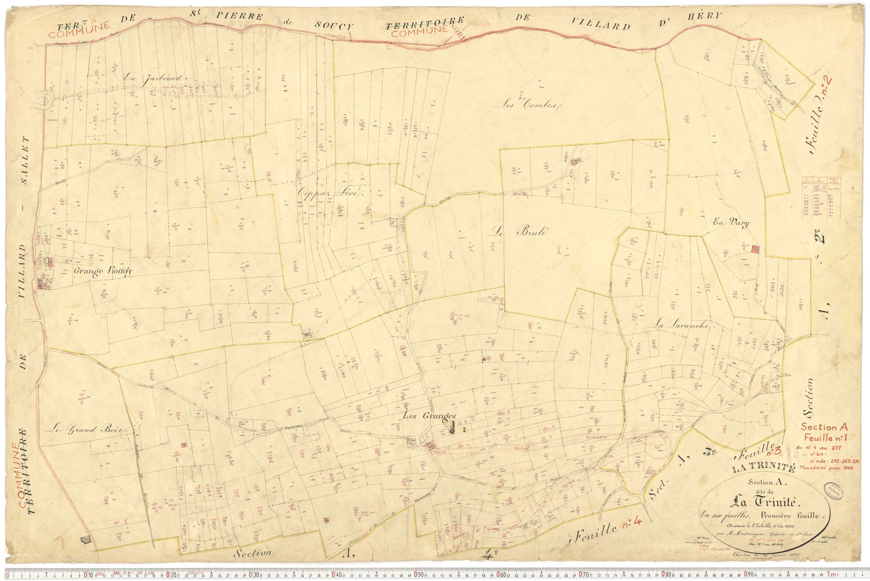 La Trinité - Plans cadastraux du premier cadastre français.