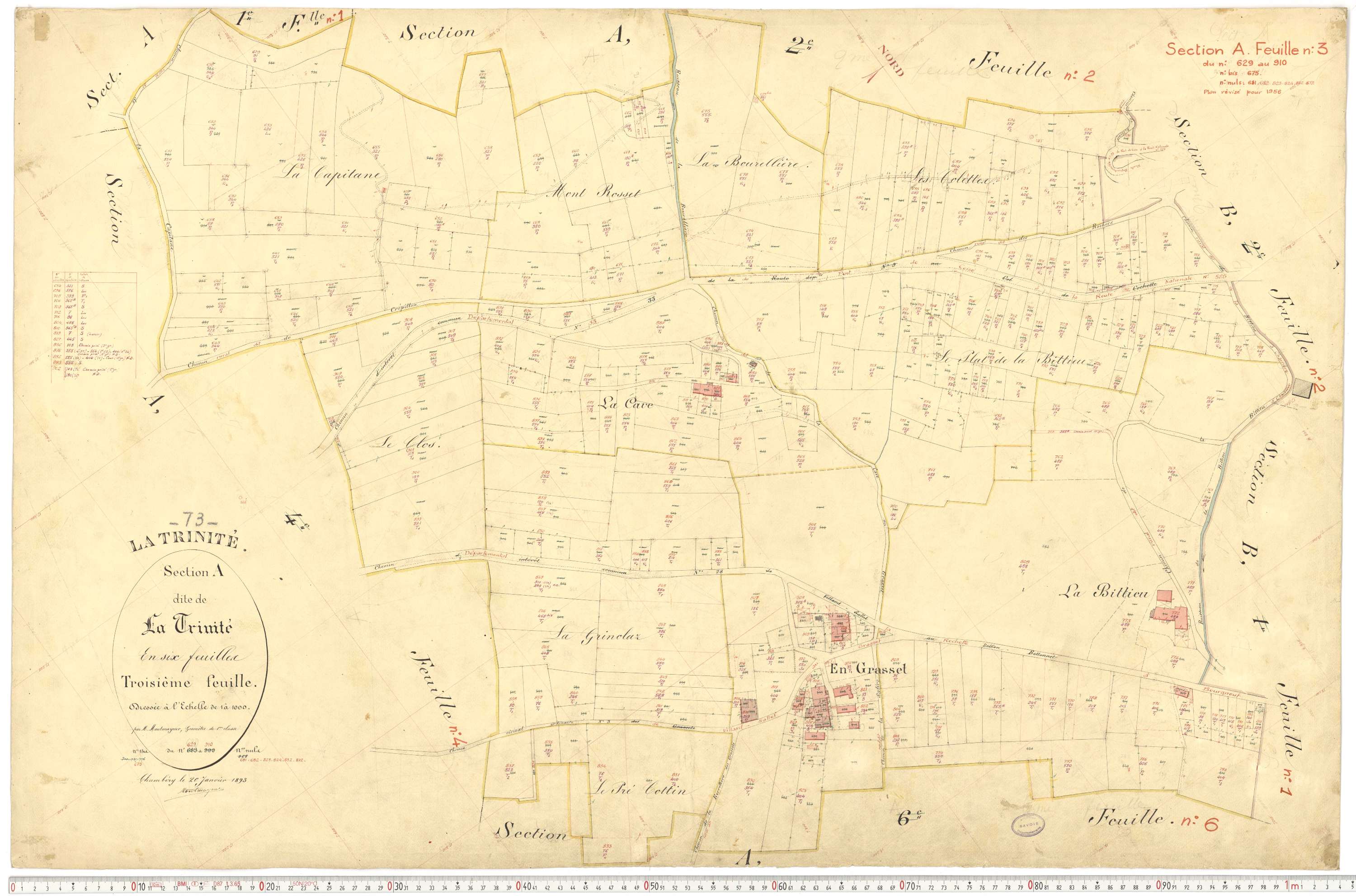 La Trinité - Plans cadastraux du premier cadastre français.