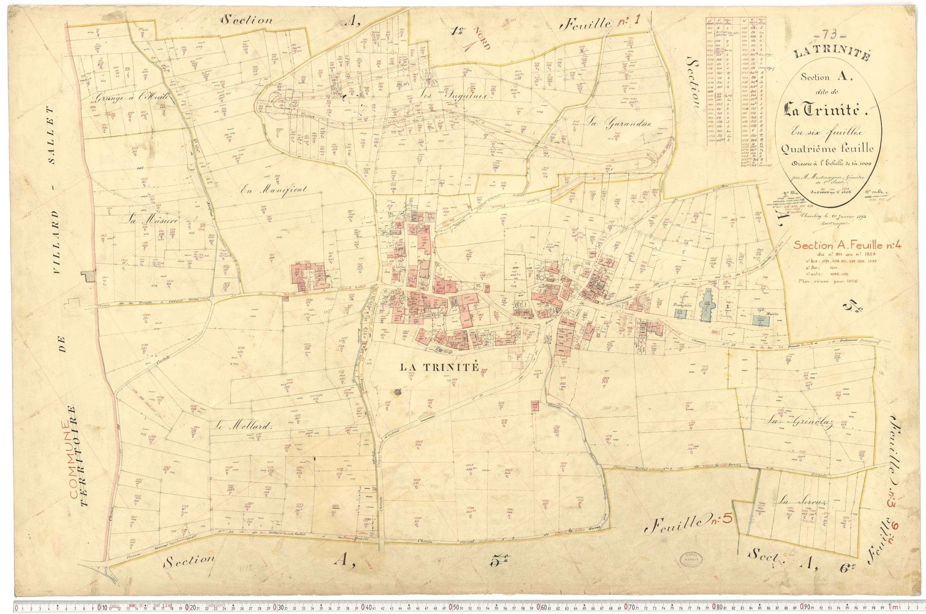 La Trinité - Plans cadastraux du premier cadastre français.