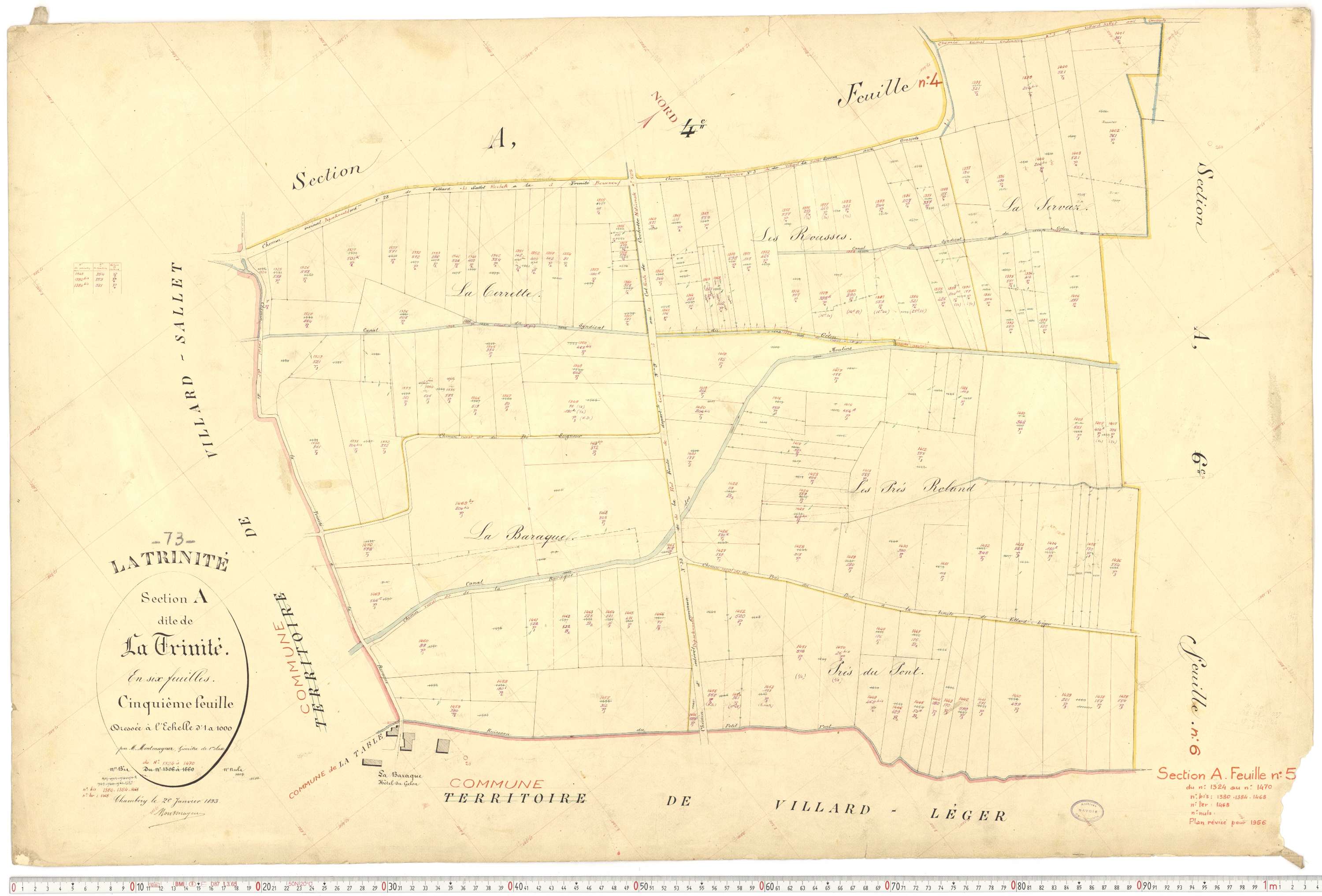La Trinité - Plans cadastraux du premier cadastre français.