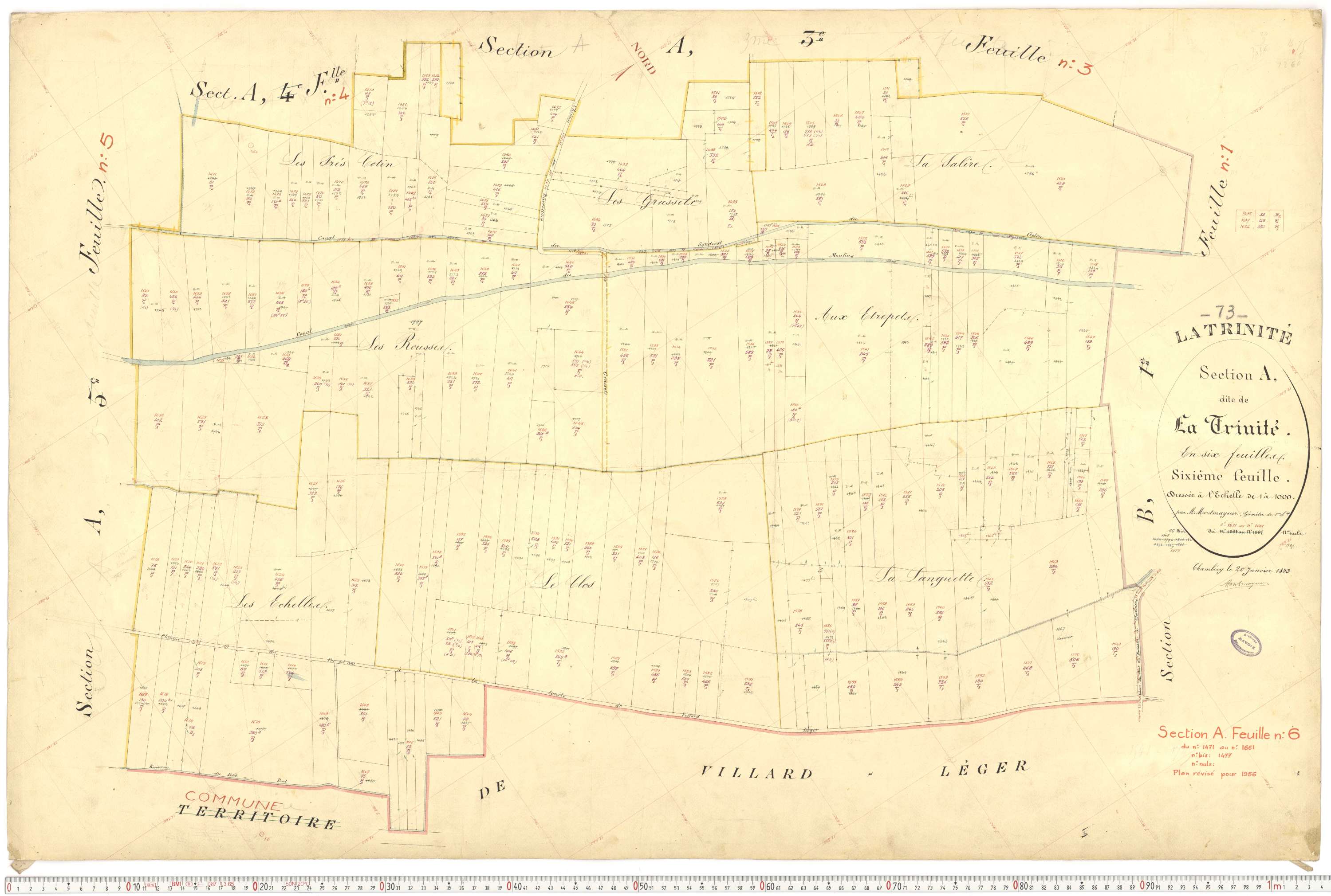 La Trinité - Plans cadastraux du premier cadastre français.