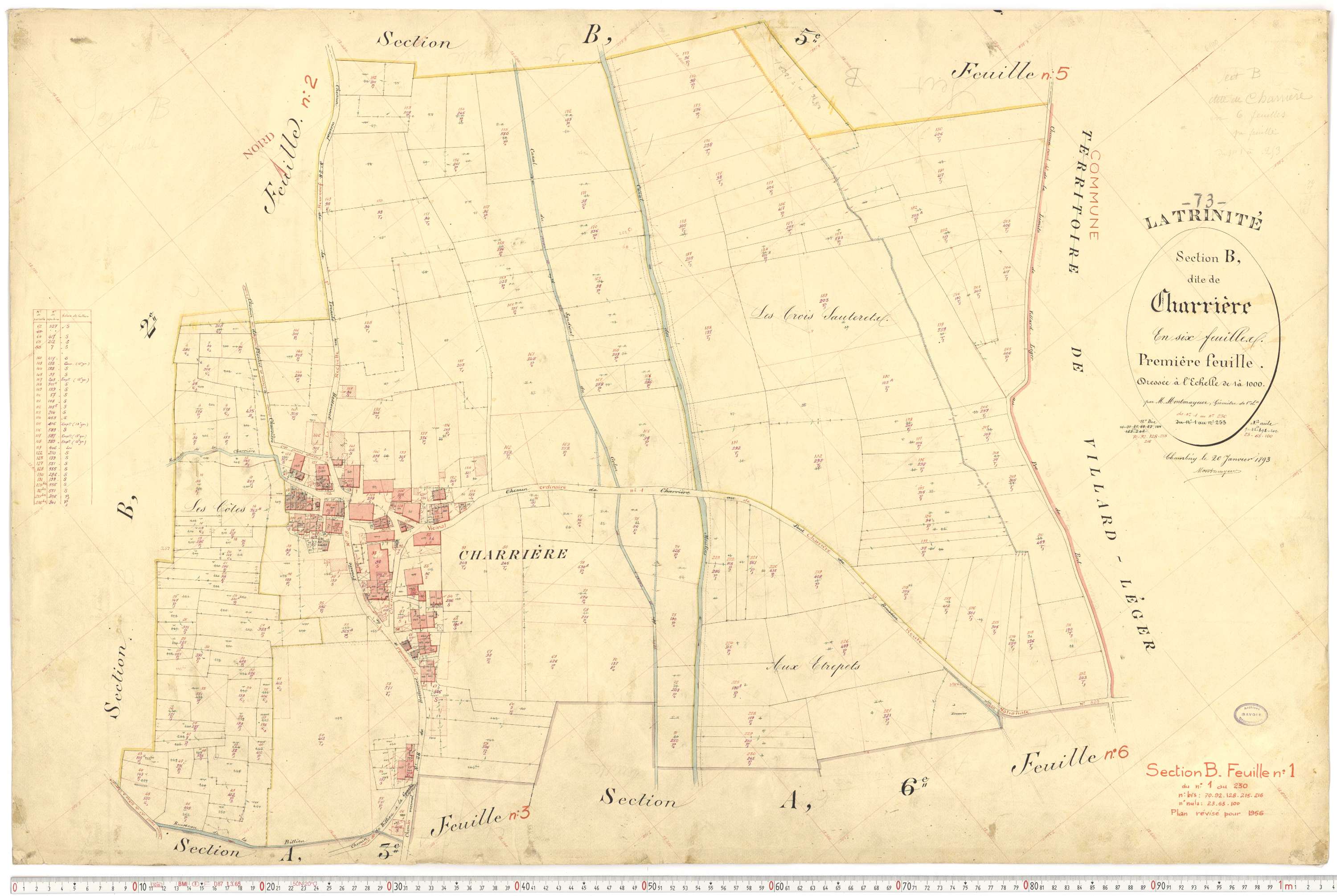 La Trinité - Plans cadastraux du premier cadastre français.