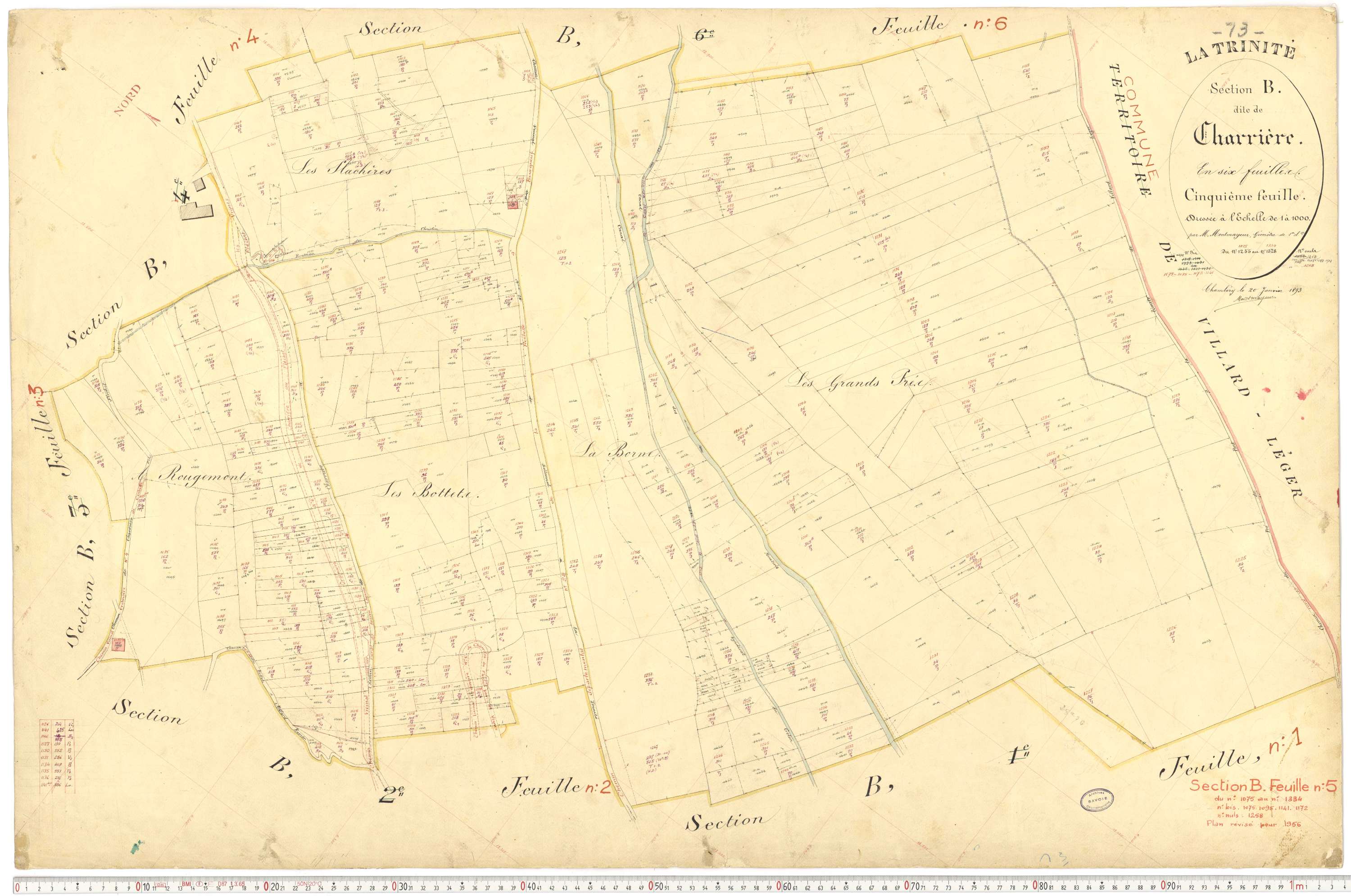 La Trinité - Plans cadastraux du premier cadastre français.