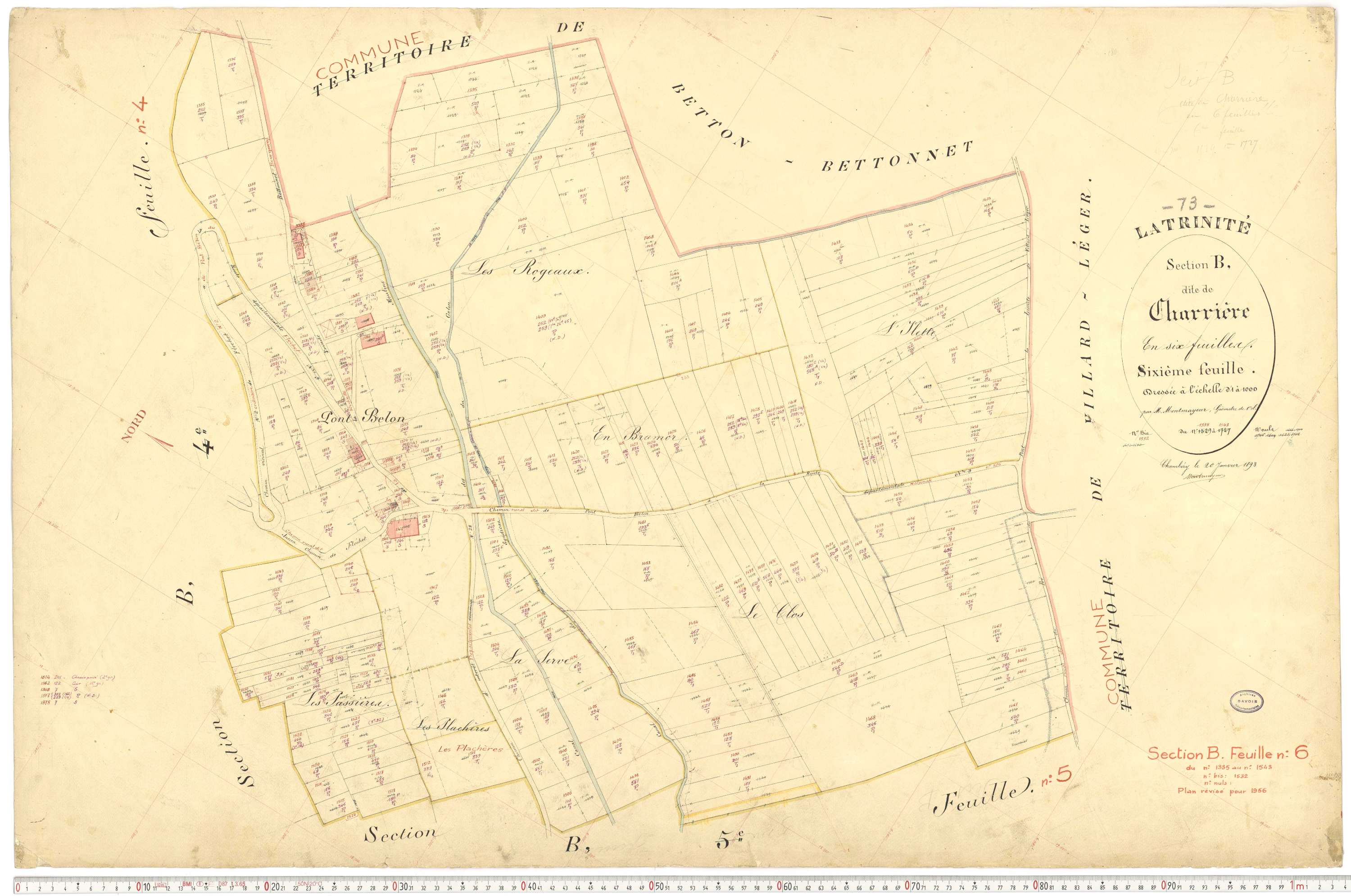 La Trinité - Plans cadastraux du premier cadastre français.