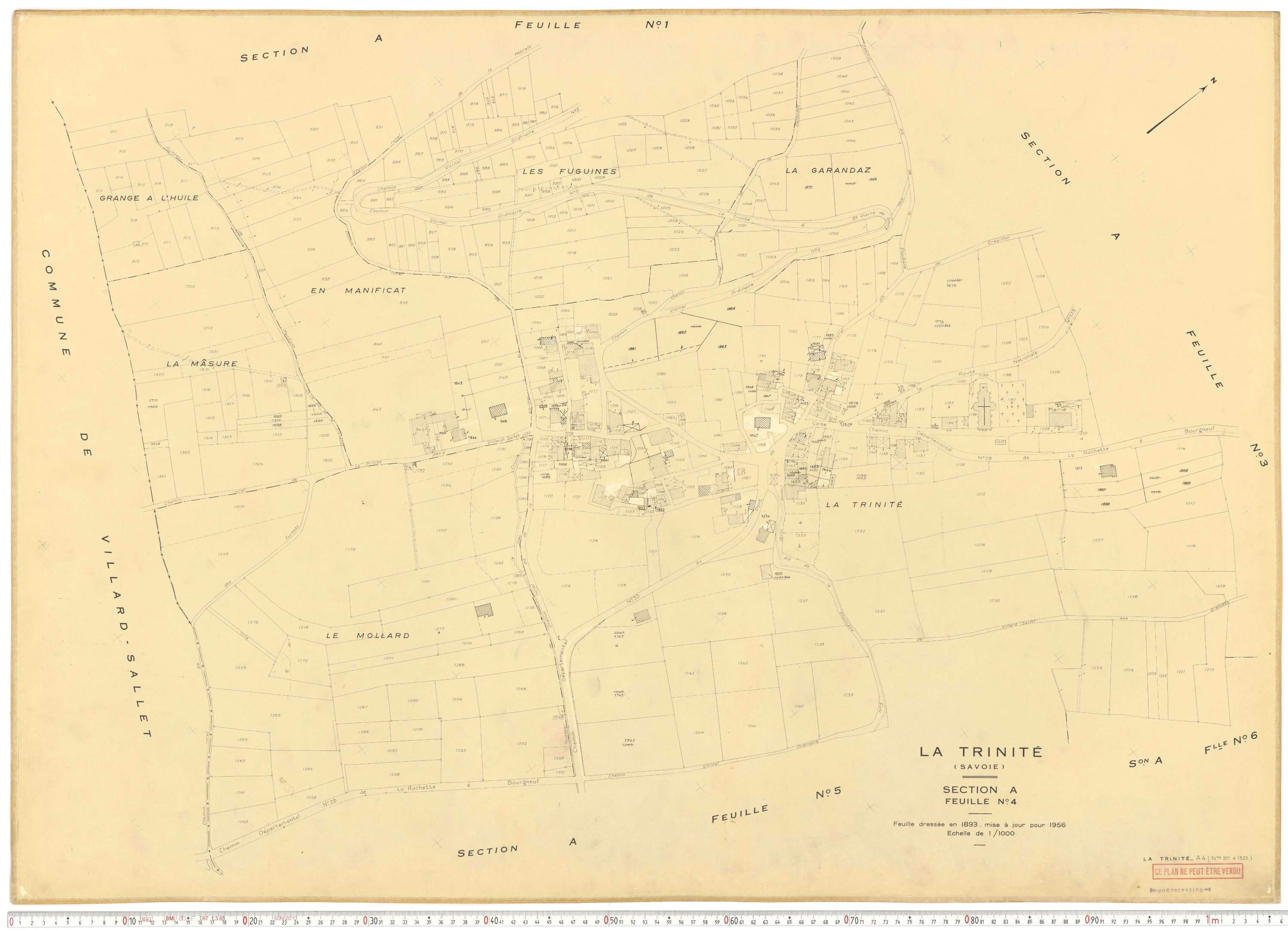 La Trinité - Plans cadastraux du cadastre rénové.
