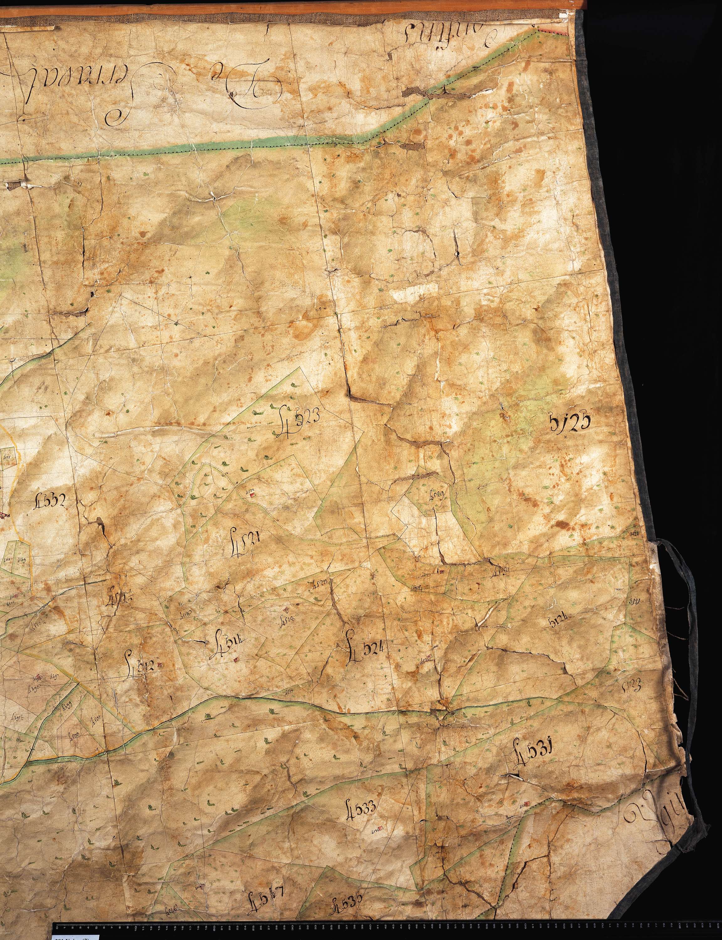 Ugine - Copie de la mappe originale (plan cadastral) de la commune d’Ugines. Signée Cocelli, directeur de la péréquation.