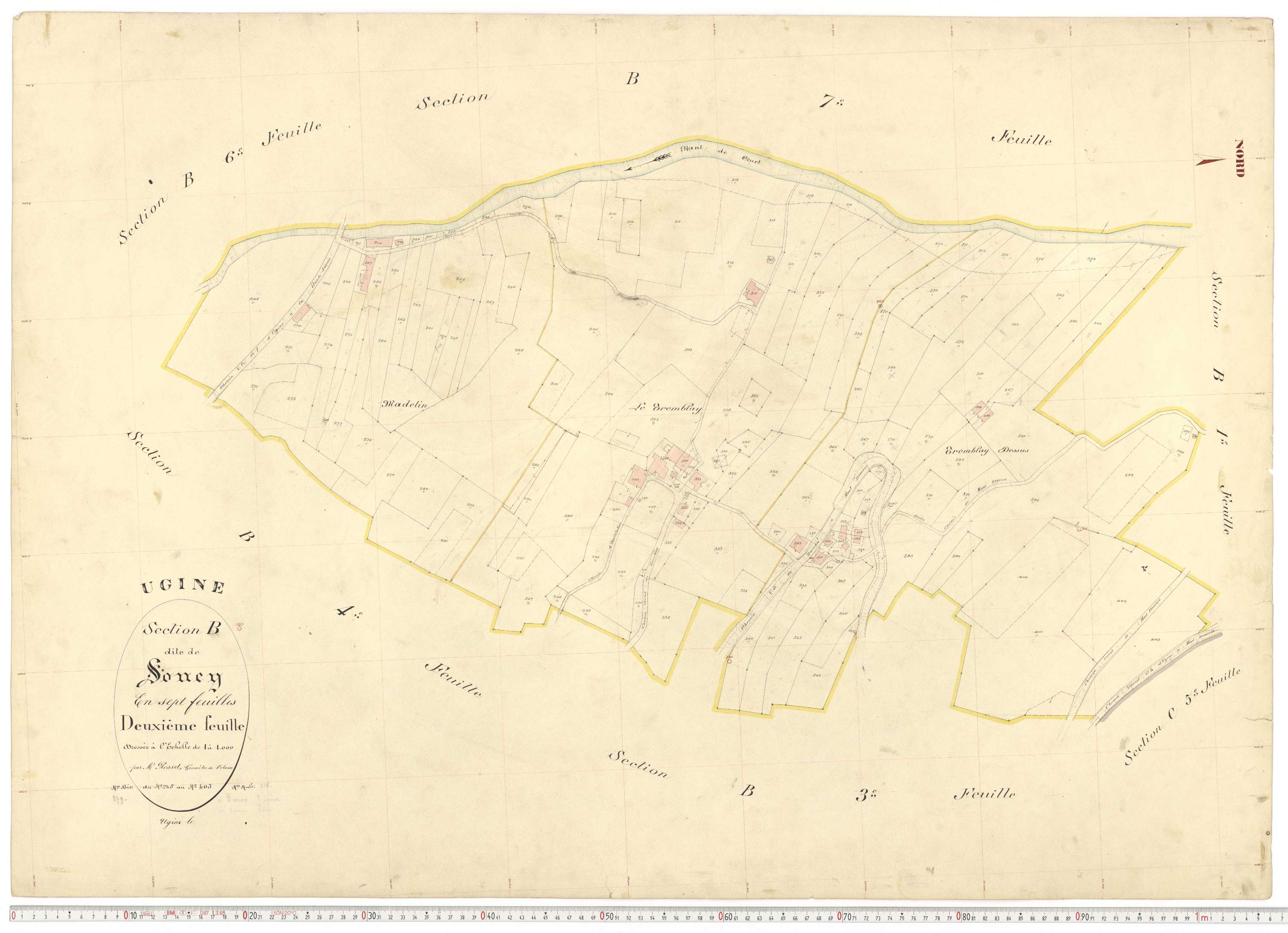 Ugine - Plans cadastraux du premier cadastre français.