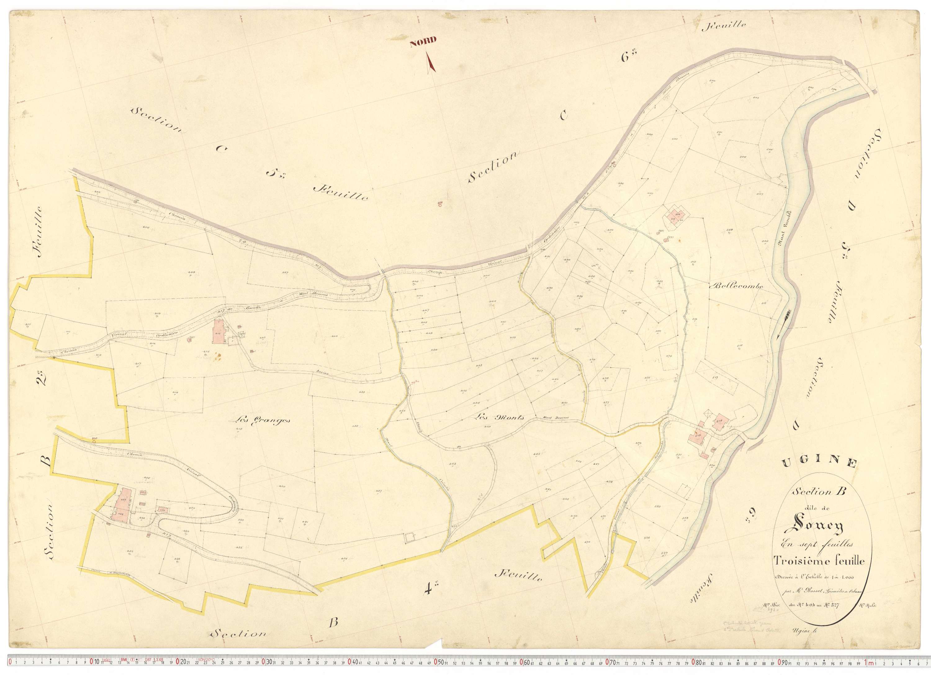 Ugine - Plans cadastraux du premier cadastre français.