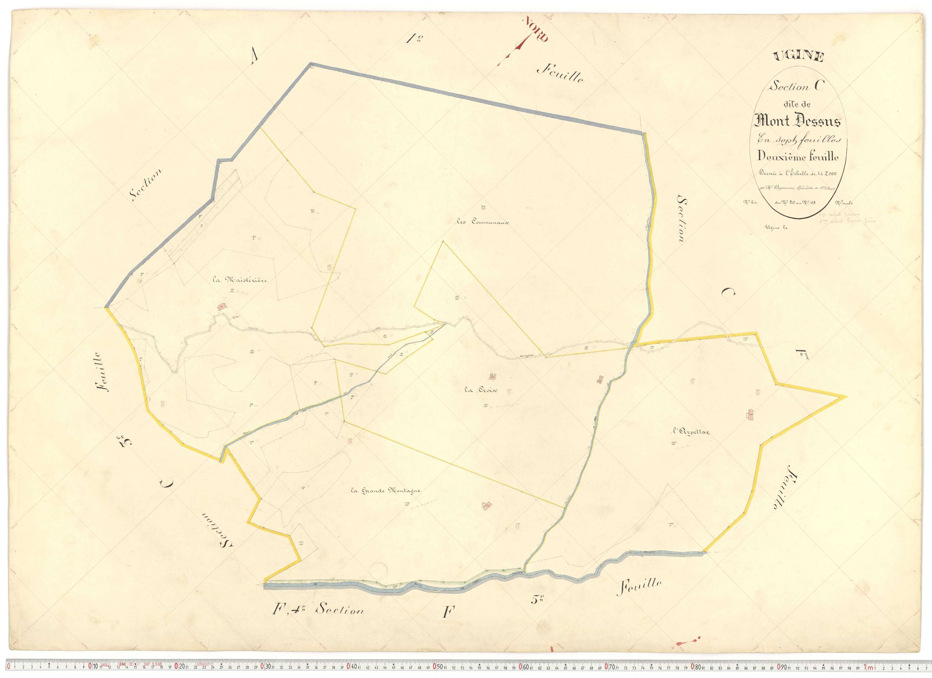 Ugine - Plans cadastraux du premier cadastre français.