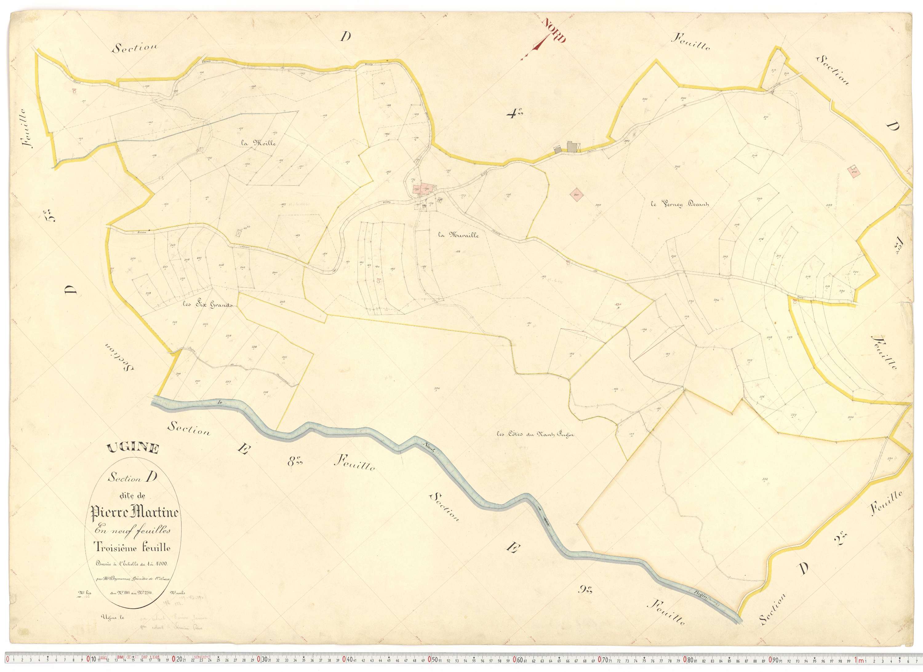 Ugine - Plans cadastraux du premier cadastre français.