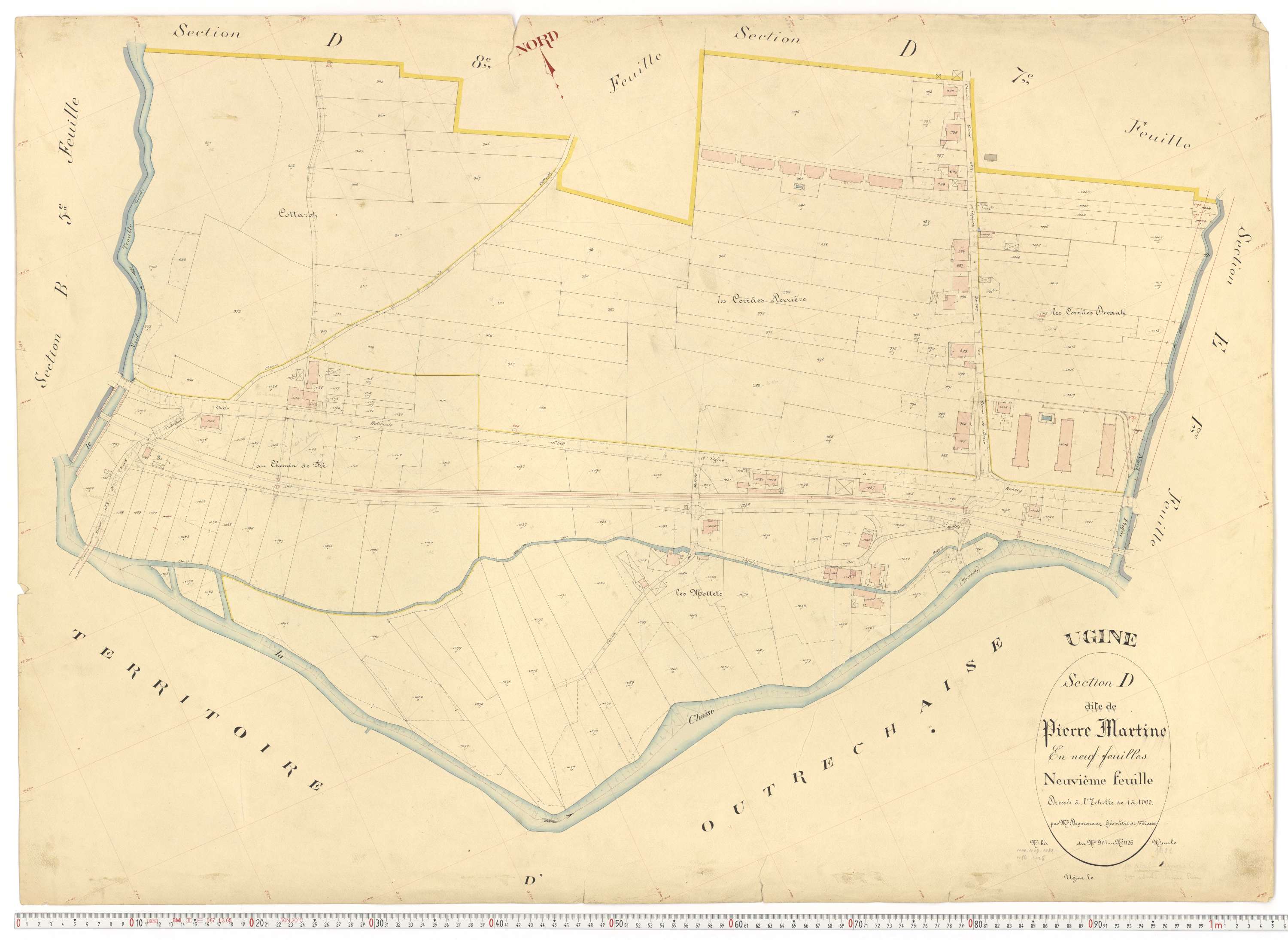Ugine - Plans cadastraux du premier cadastre français.