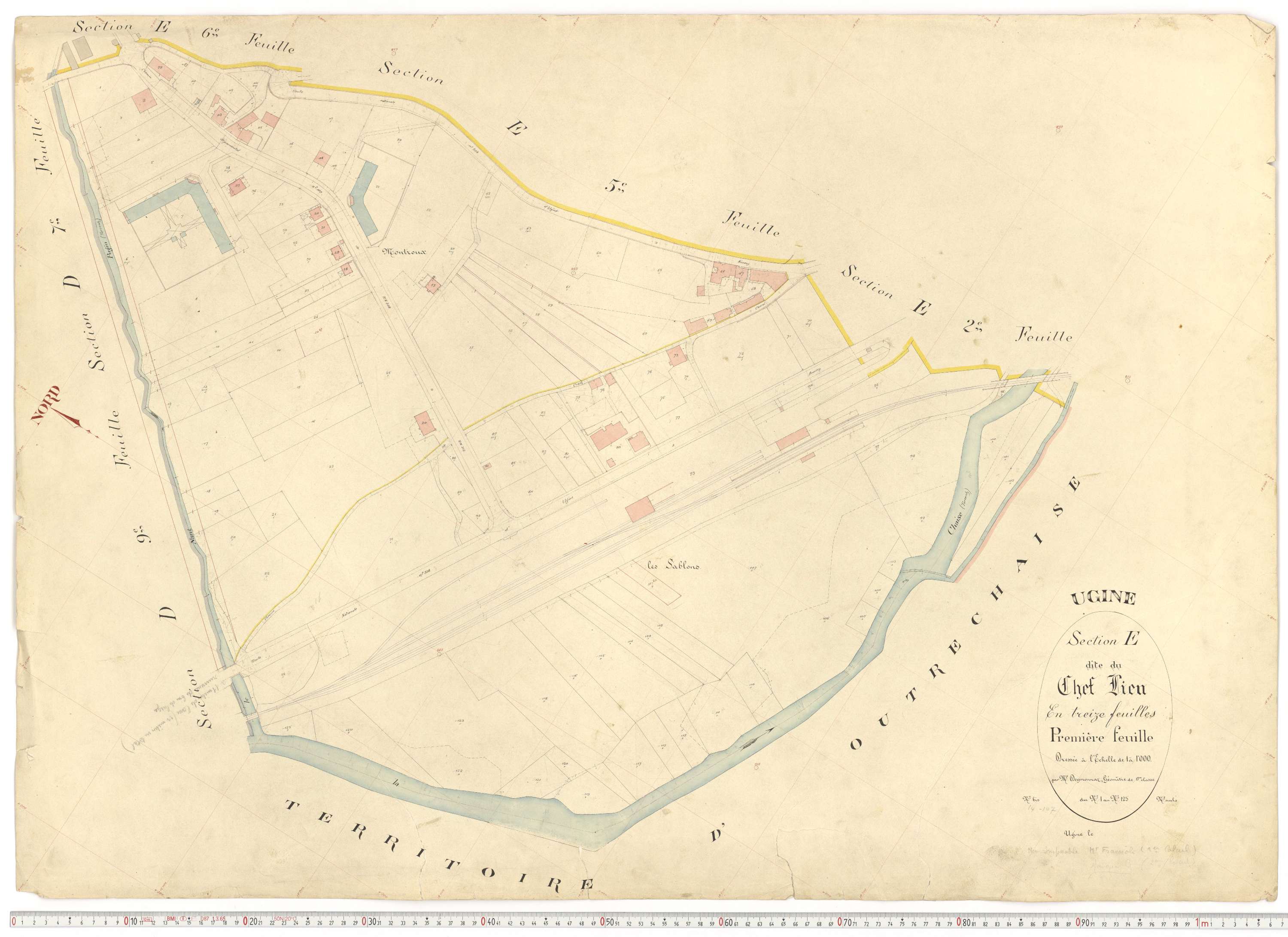 Ugine - Plans cadastraux du premier cadastre français.