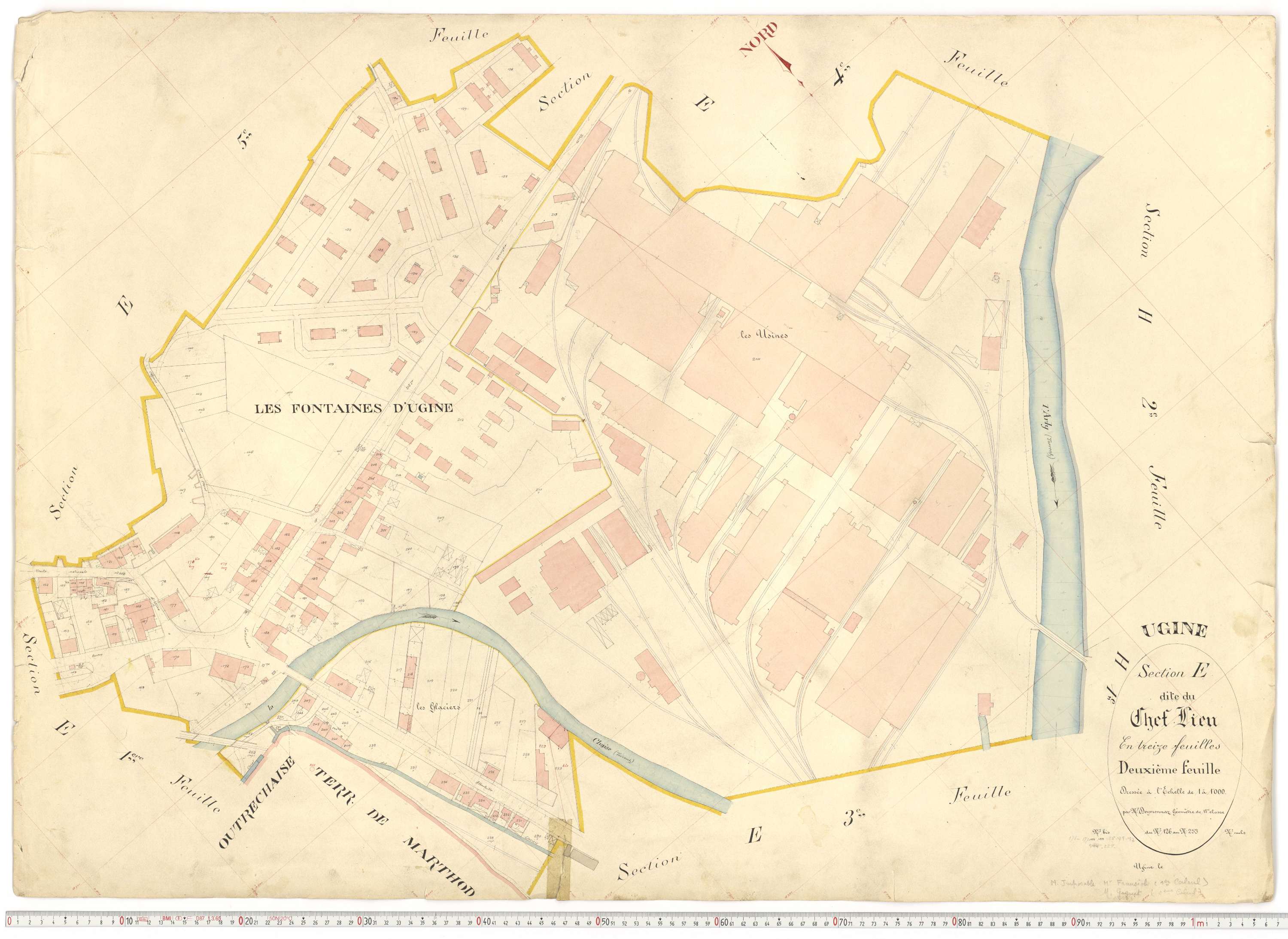 Ugine - Plans cadastraux du premier cadastre français.