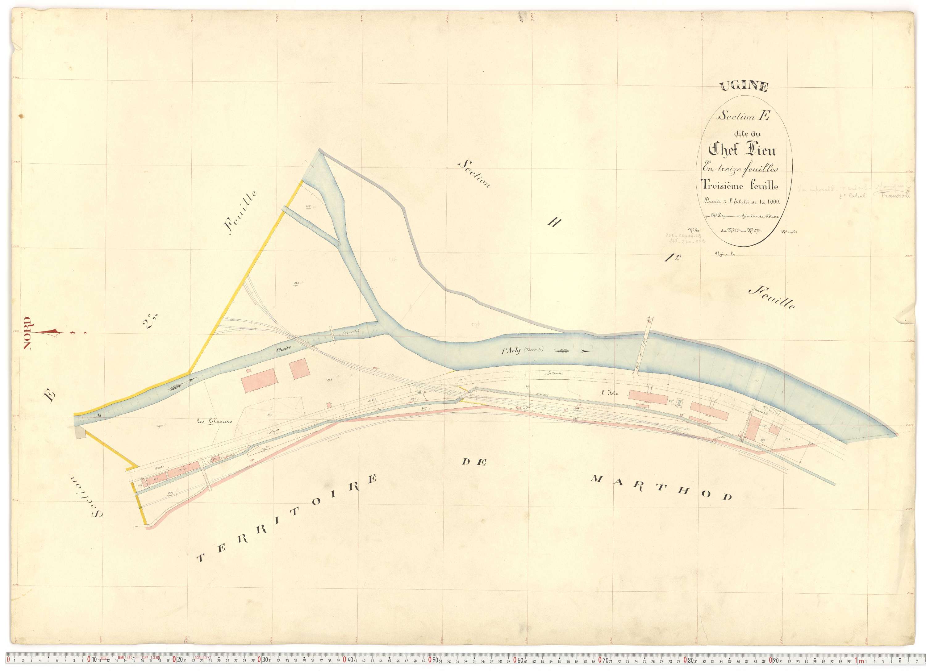 Ugine - Plans cadastraux du premier cadastre français.