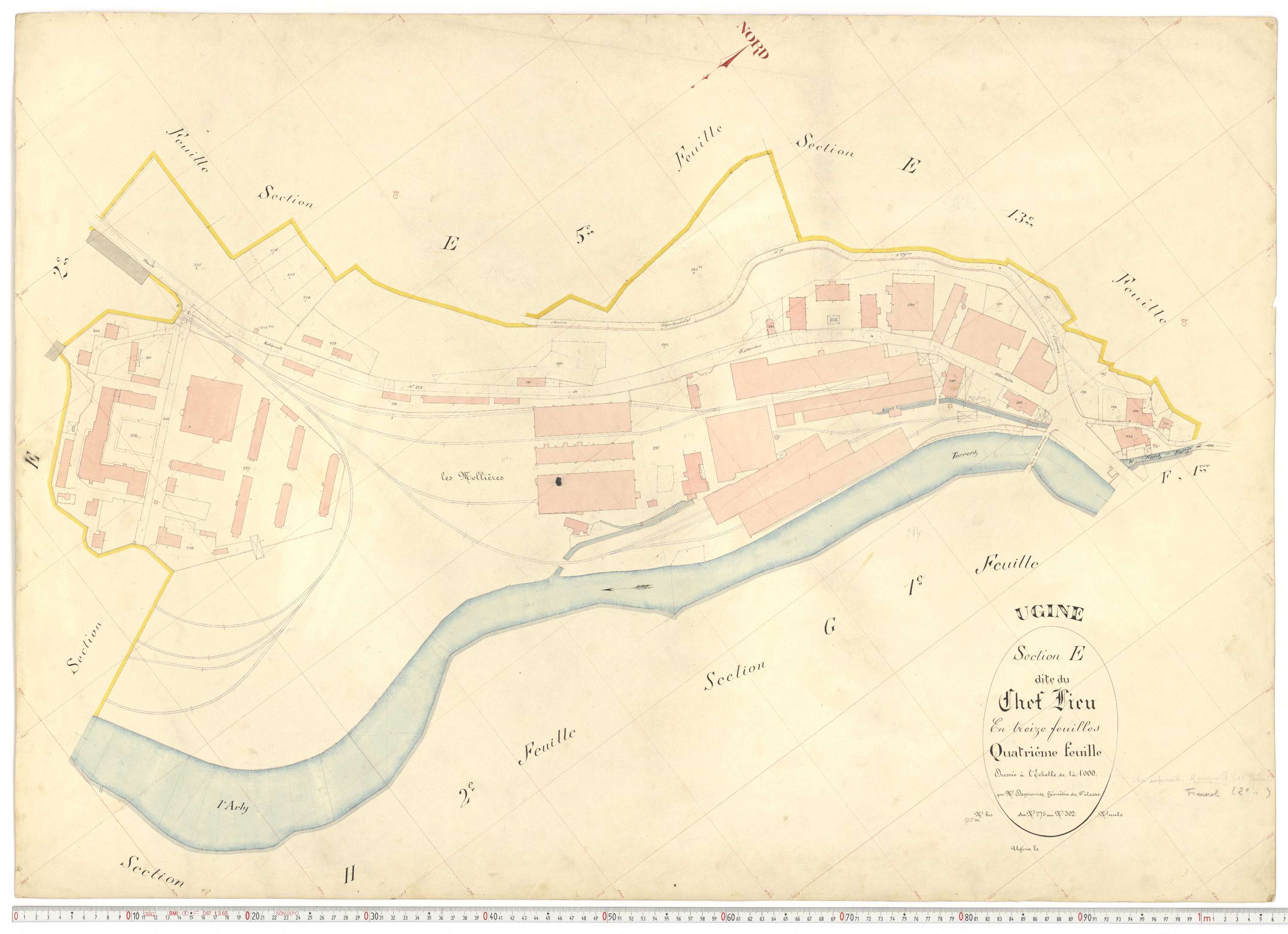 Ugine - Plans cadastraux du premier cadastre français.