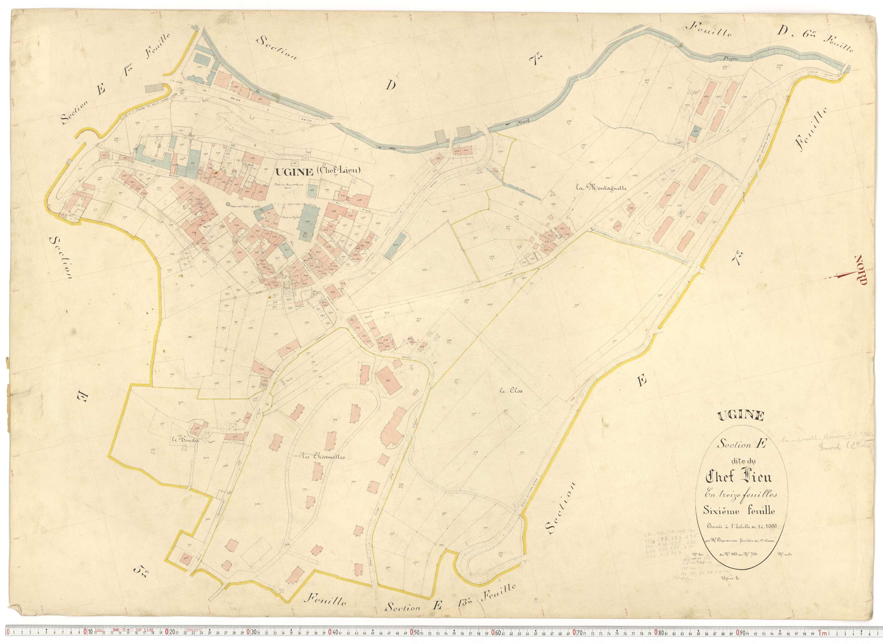 Ugine - Plans cadastraux du premier cadastre français.