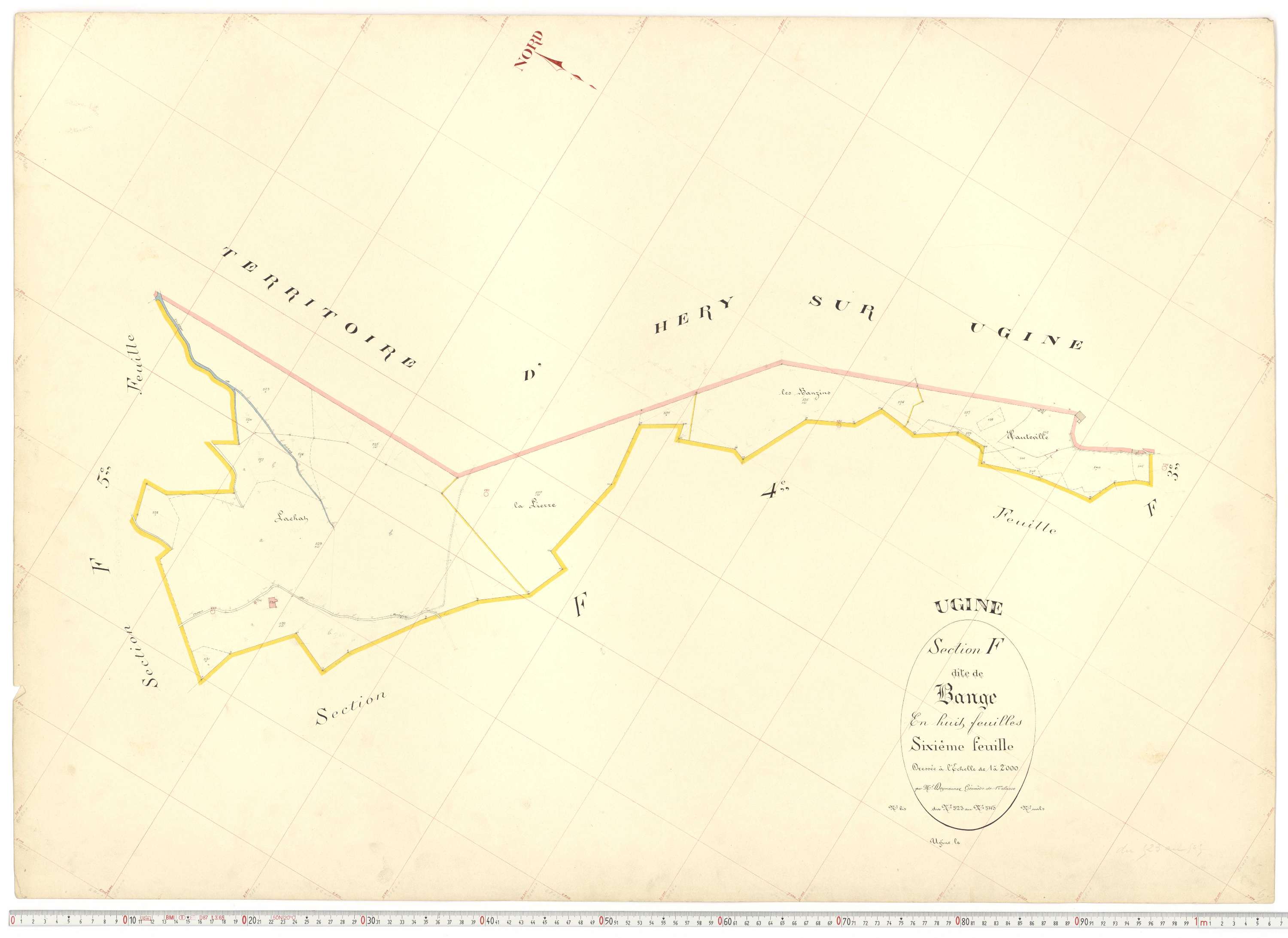 Ugine - Plans cadastraux du premier cadastre français.