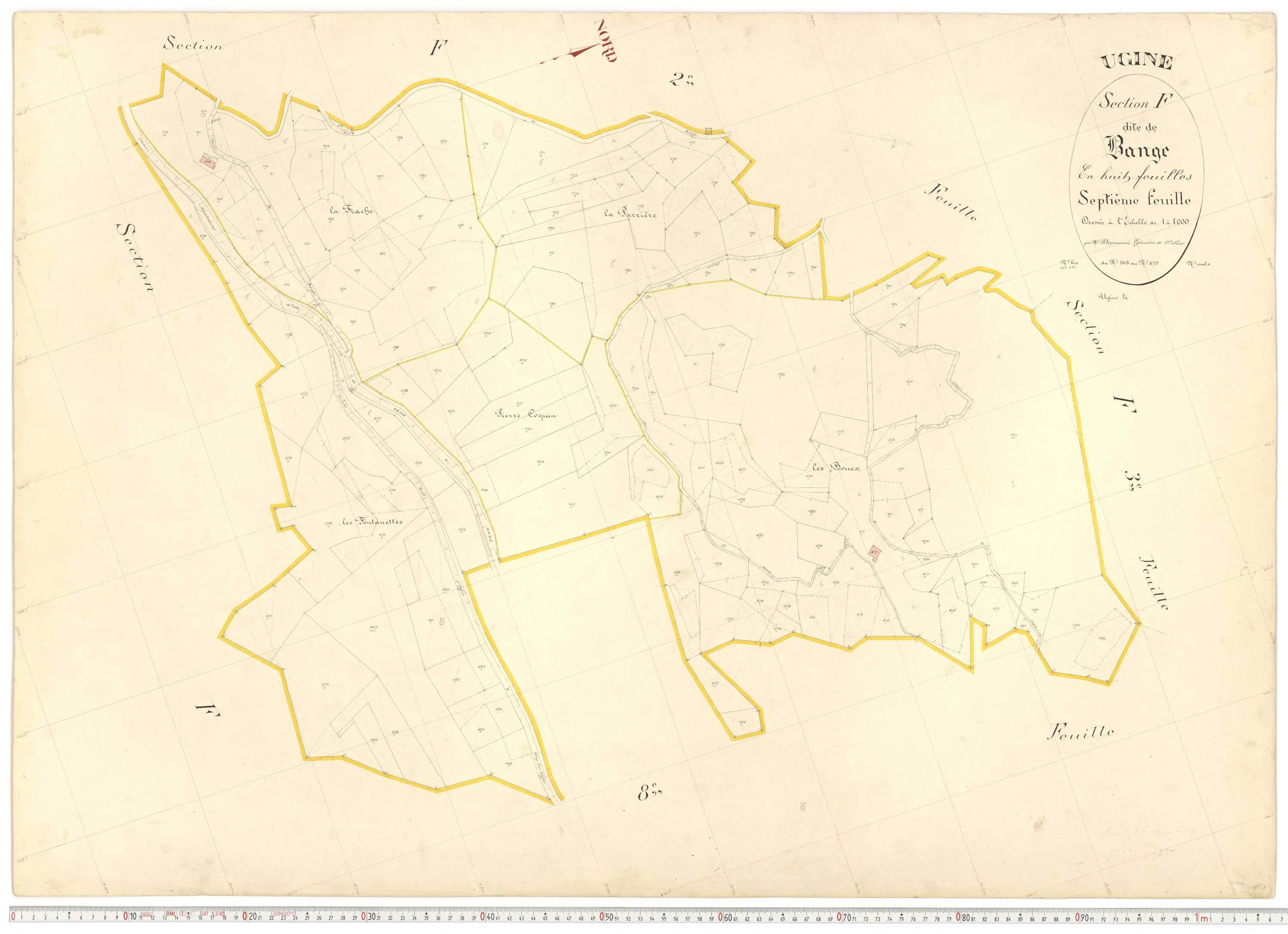 Ugine - Plans cadastraux du premier cadastre français.