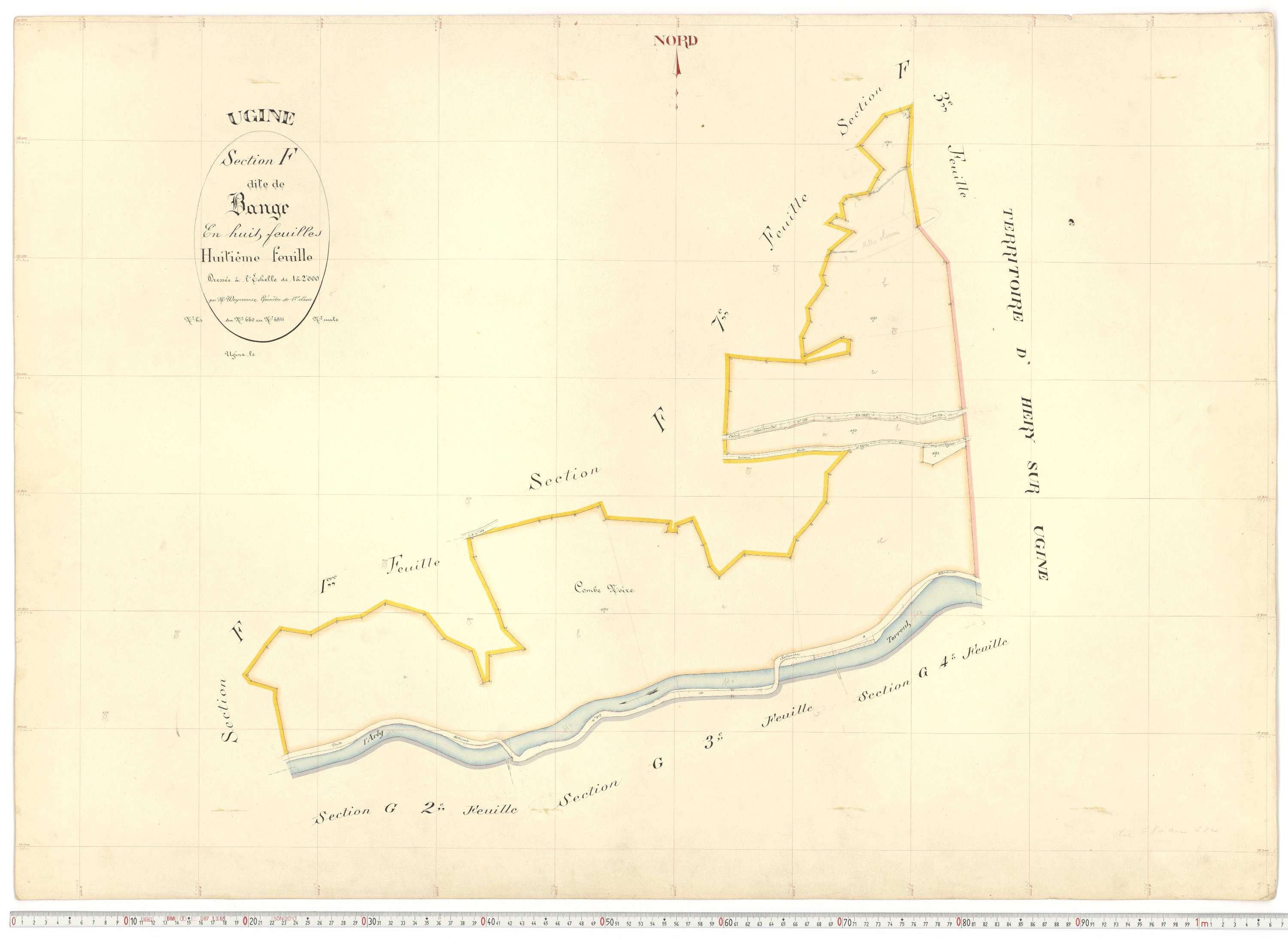 Ugine - Plans cadastraux du premier cadastre français.