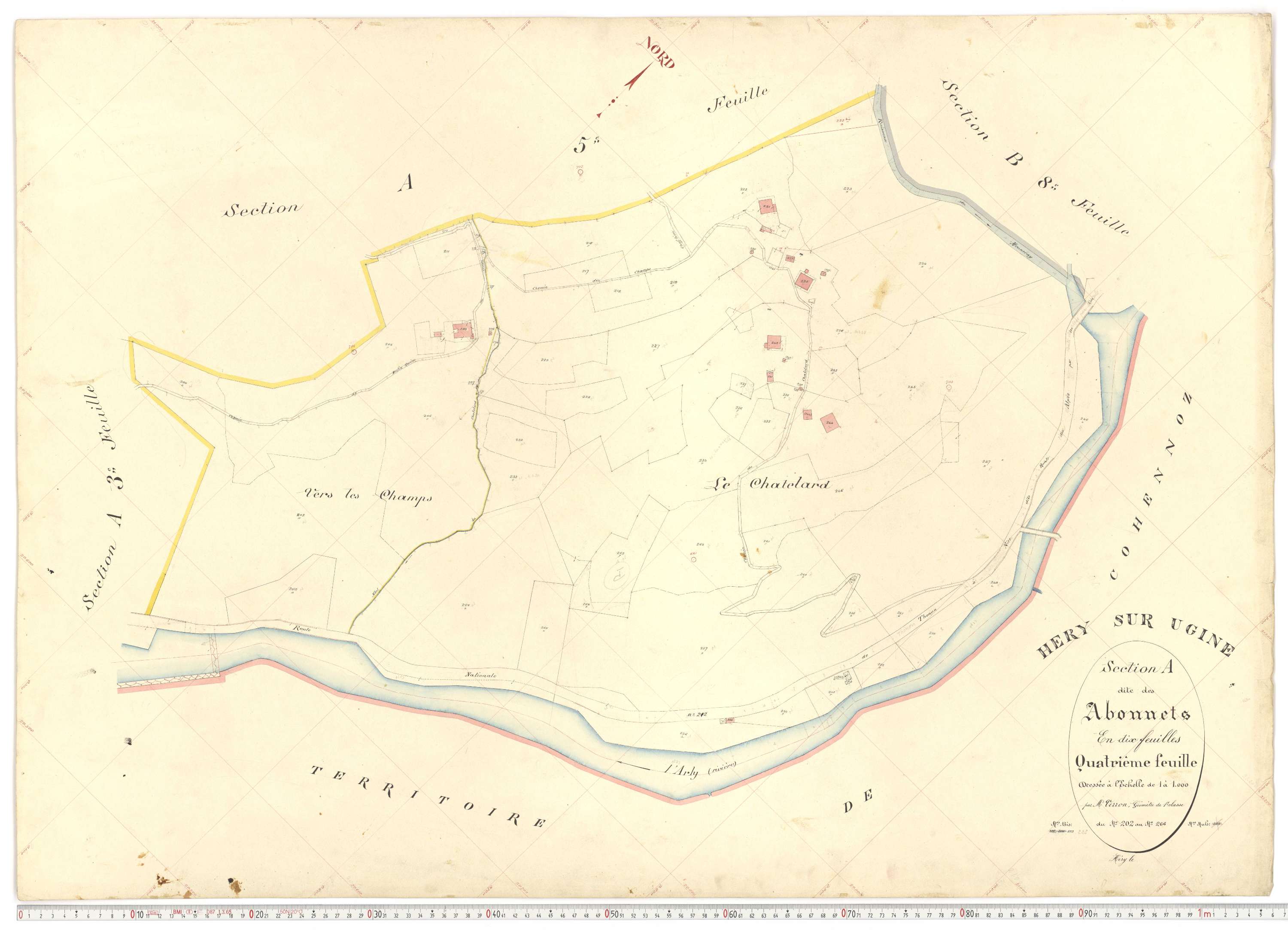 Ugine - Plans cadastraux du premier cadastre français.
