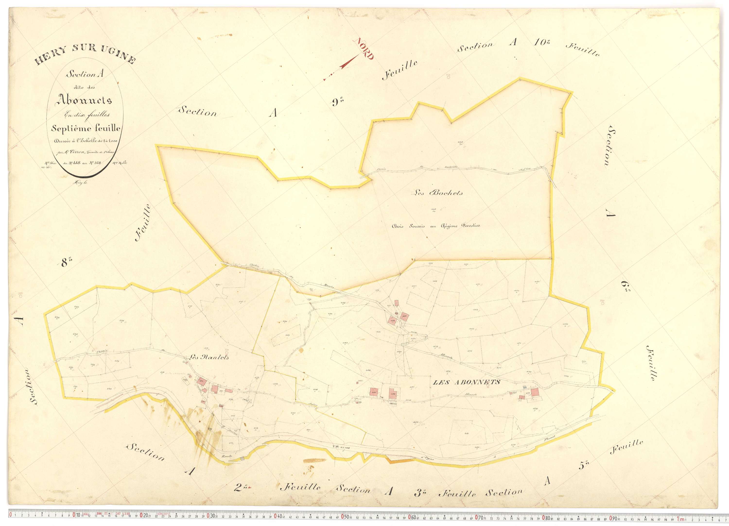 Ugine - Plans cadastraux du premier cadastre français.