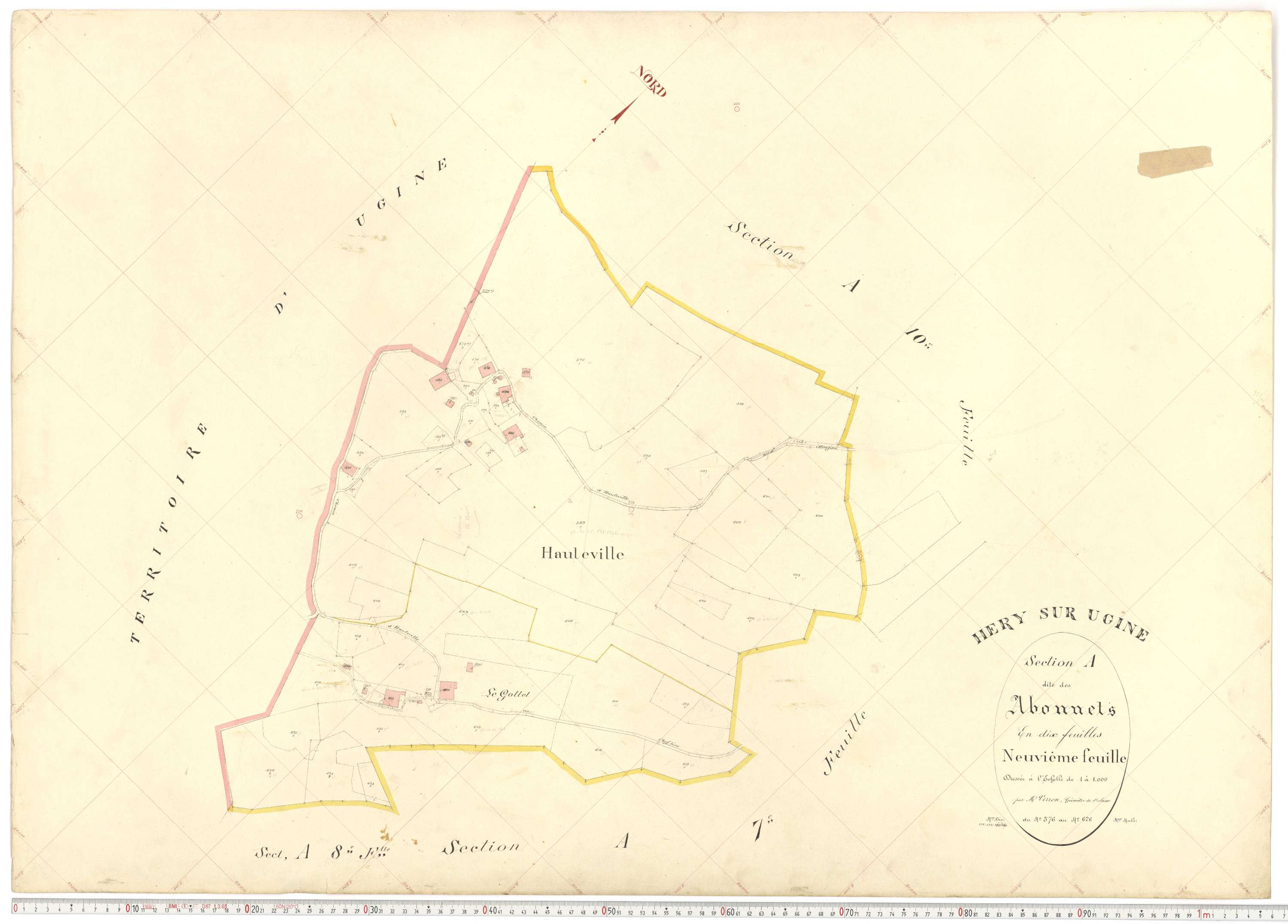 Ugine - Plans cadastraux du premier cadastre français.