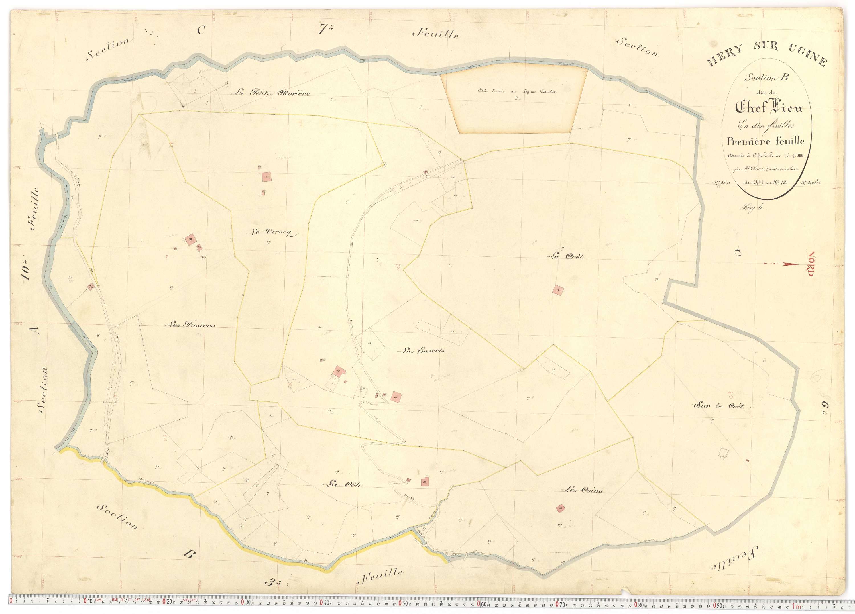 Ugine - Plans cadastraux du premier cadastre français.