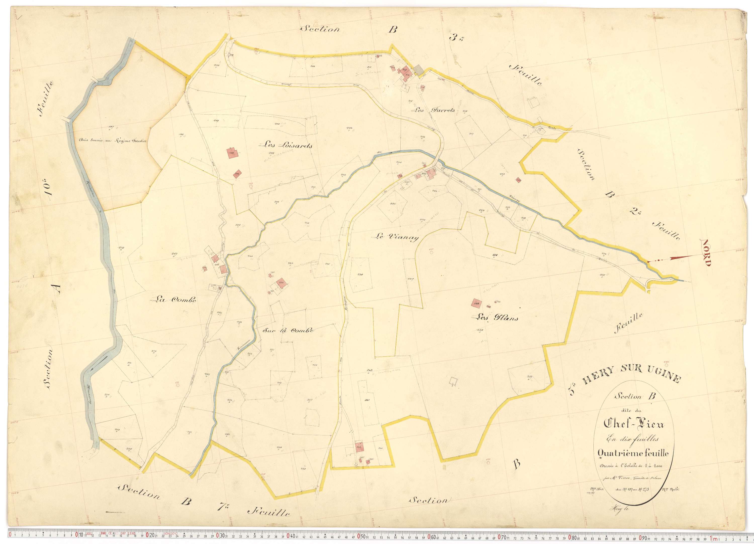 Ugine - Plans cadastraux du premier cadastre français.