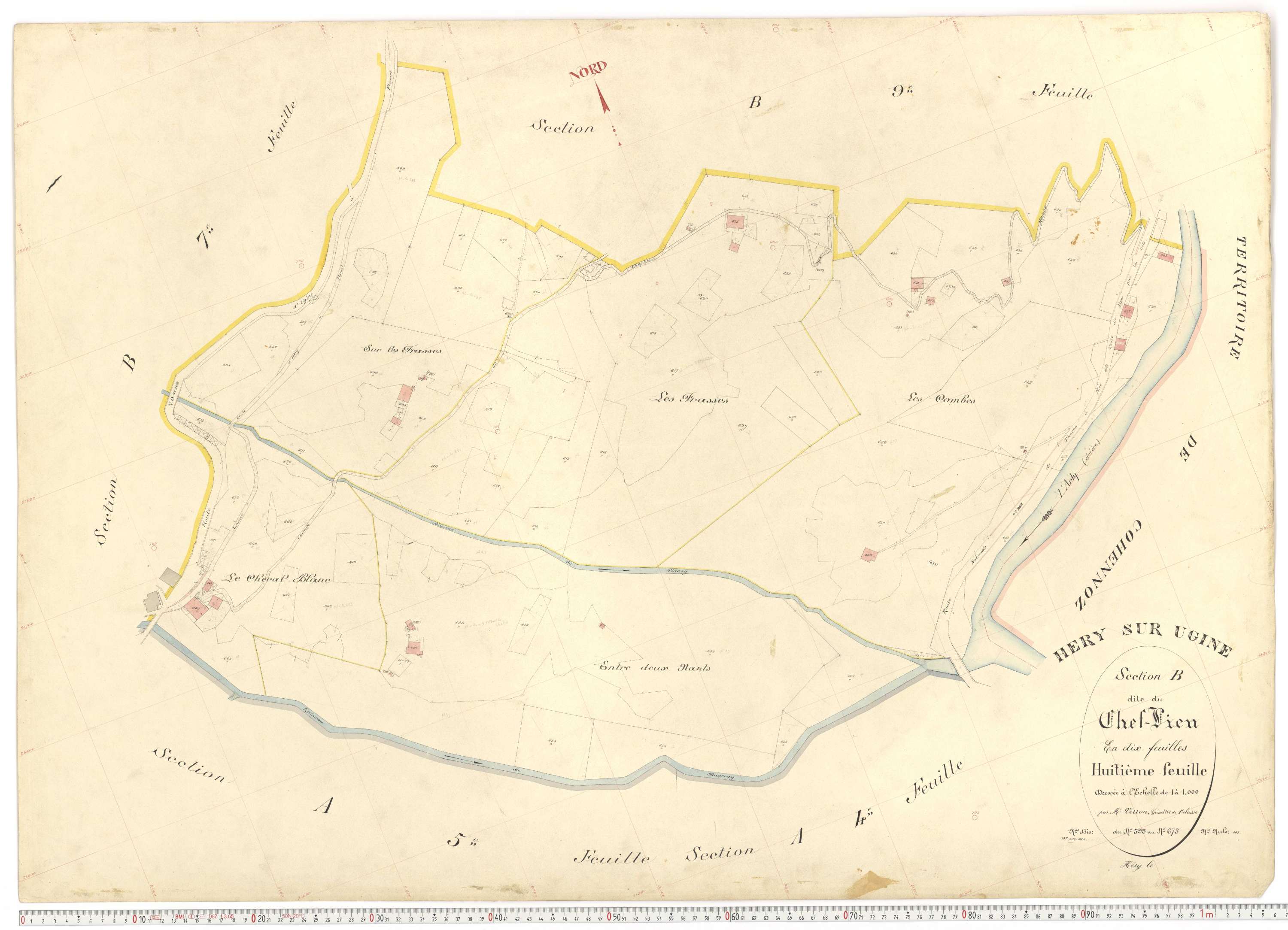 Ugine - Plans cadastraux du premier cadastre français.