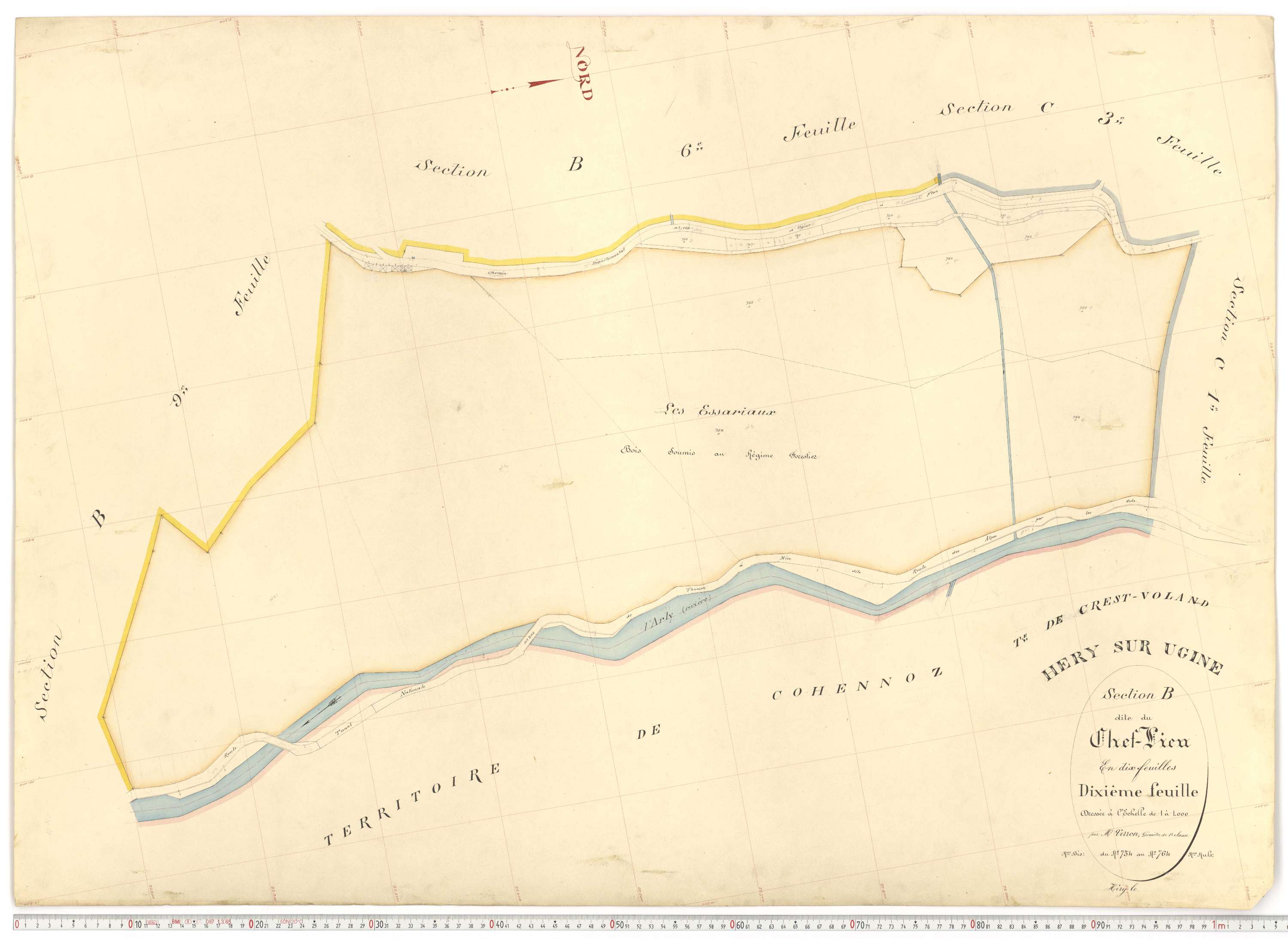Ugine - Plans cadastraux du premier cadastre français.
