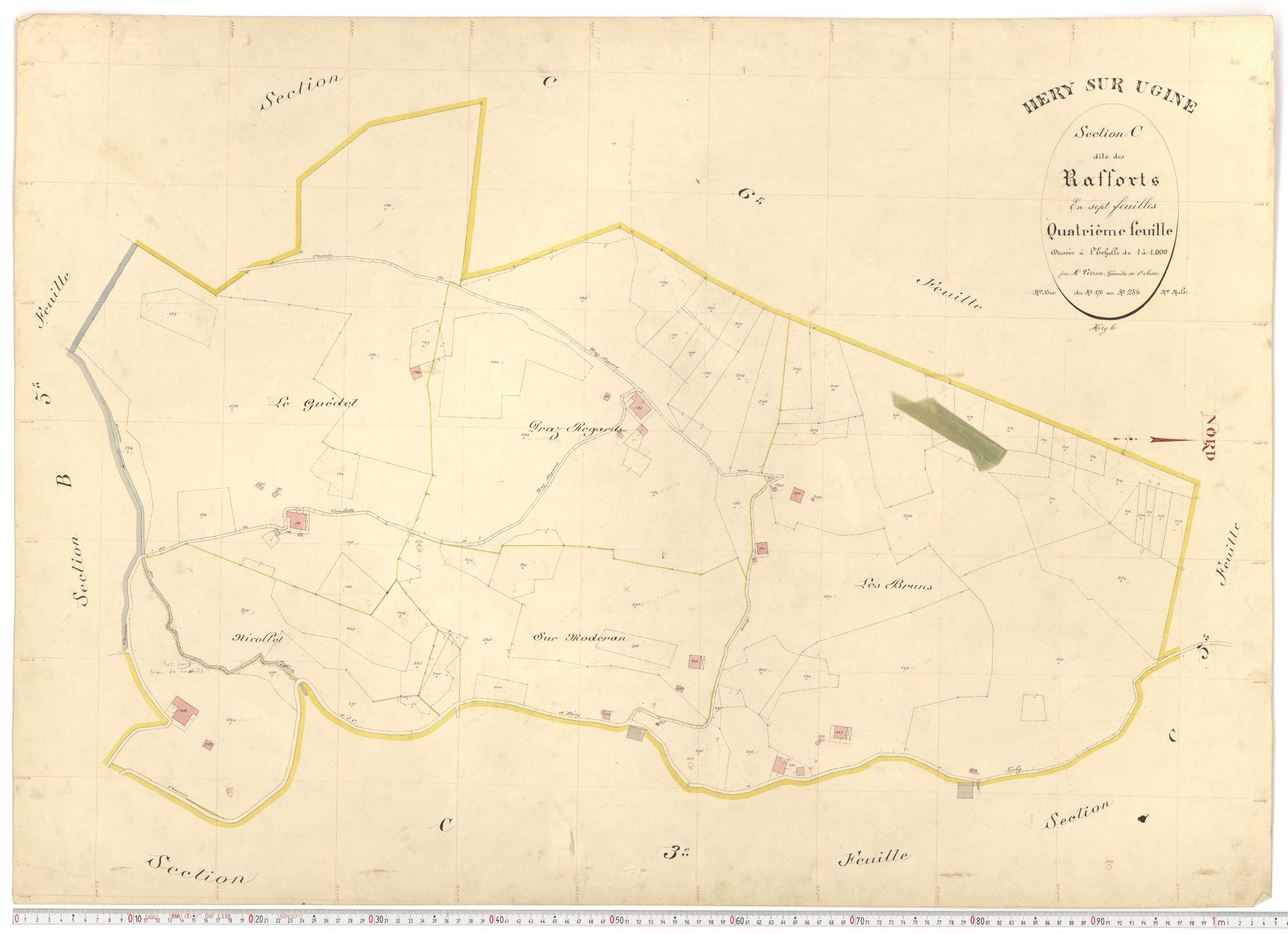 Ugine - Plans cadastraux du premier cadastre français.