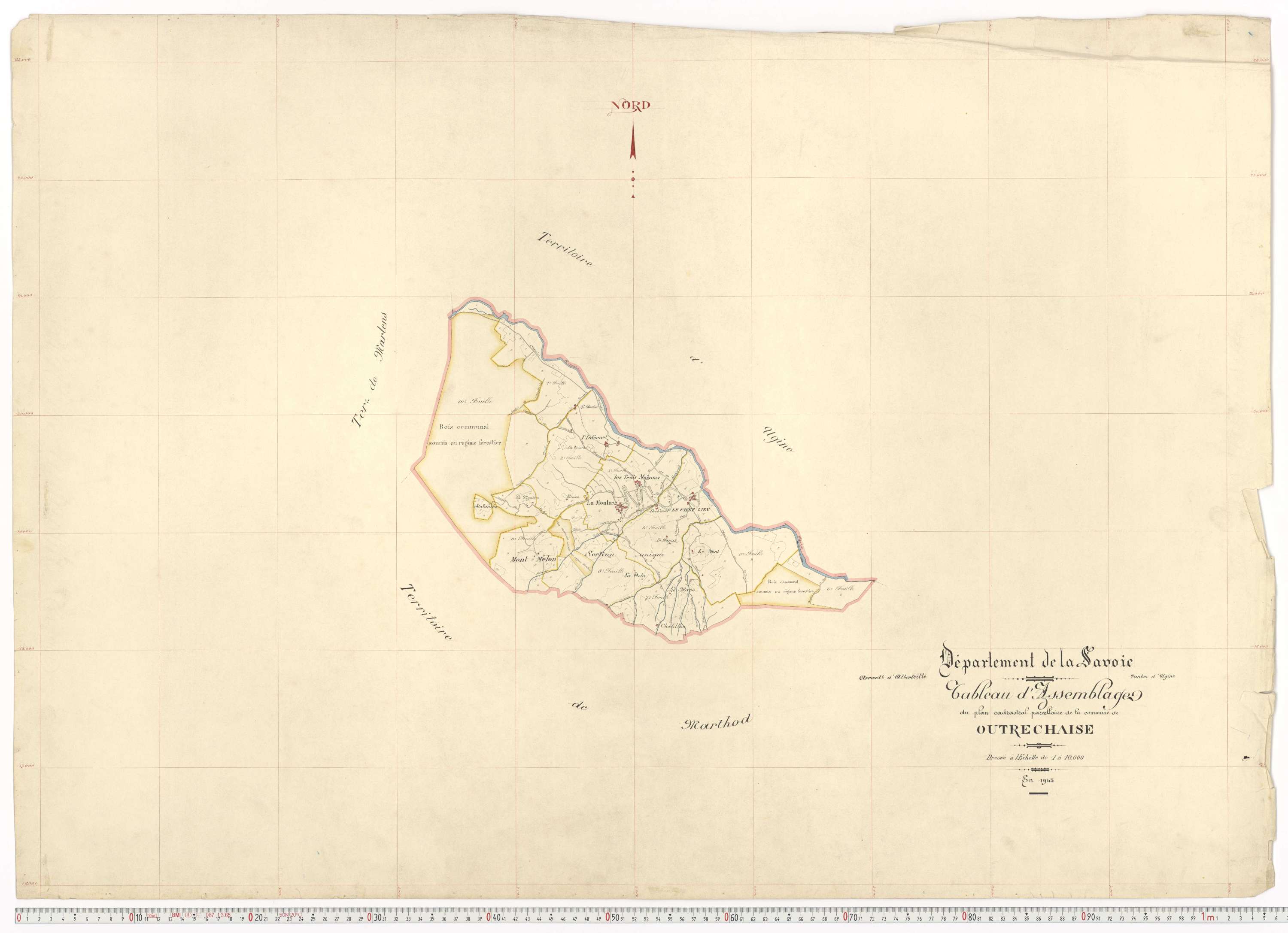 Ugine - Plans cadastraux du premier cadastre français.